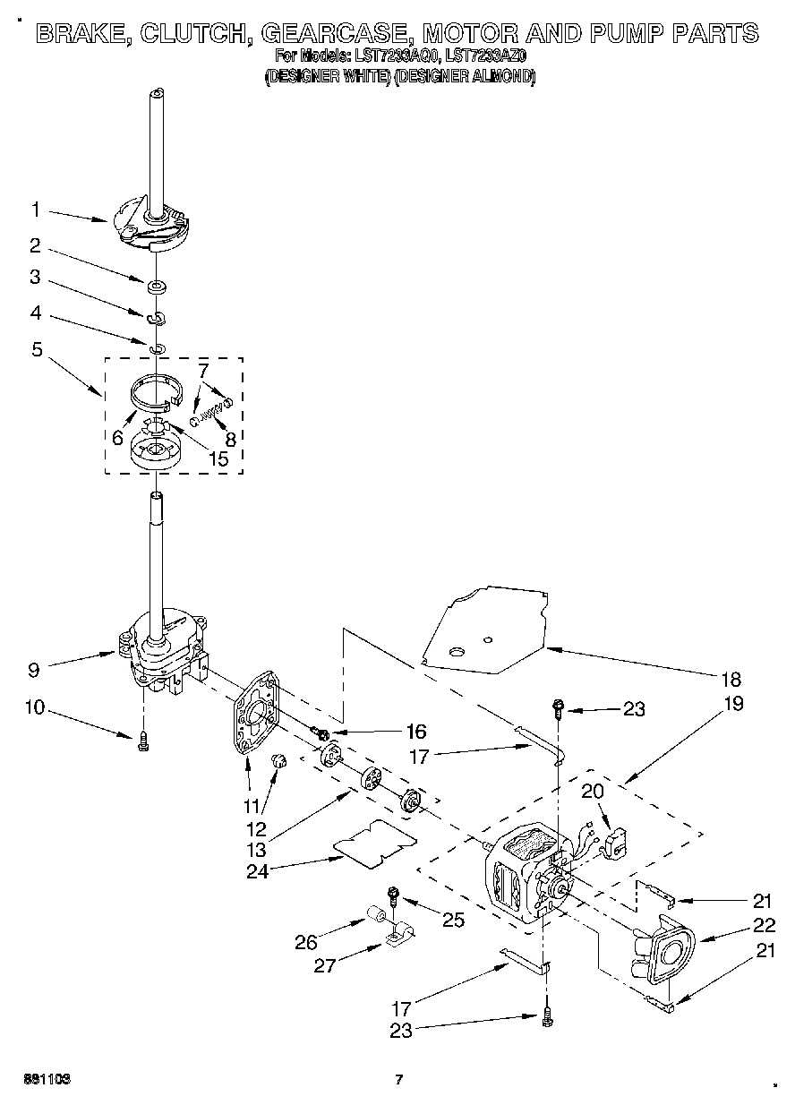 05 - BRAKE, CLUTCH, GEARCASE, MOTOR & PUMP