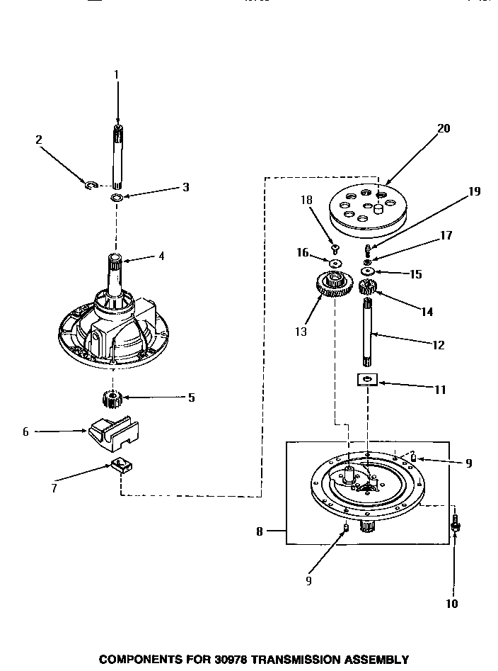 01 - 30978 TRANSMISSION ASSY COMPONENTS