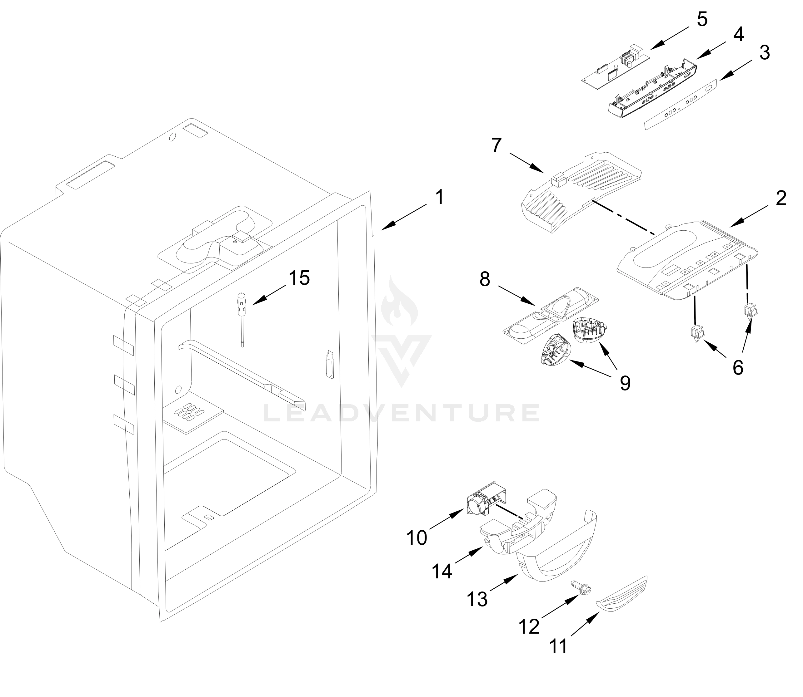 REFRIGERATOR LINER PARTS