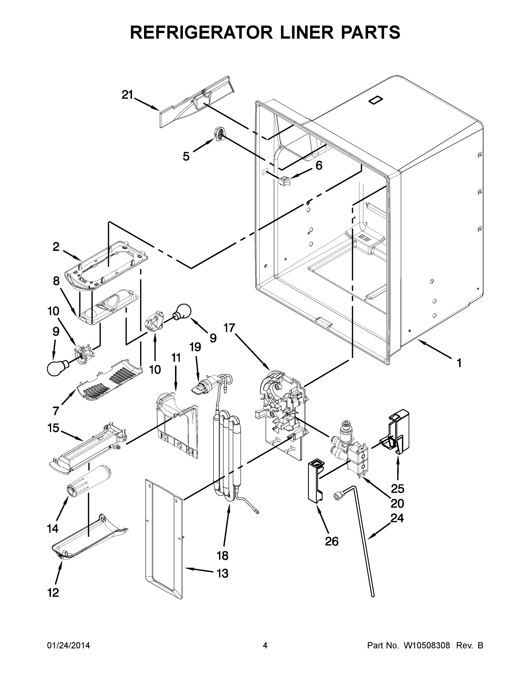 03 - REFRIGERATOR LINER PARTS