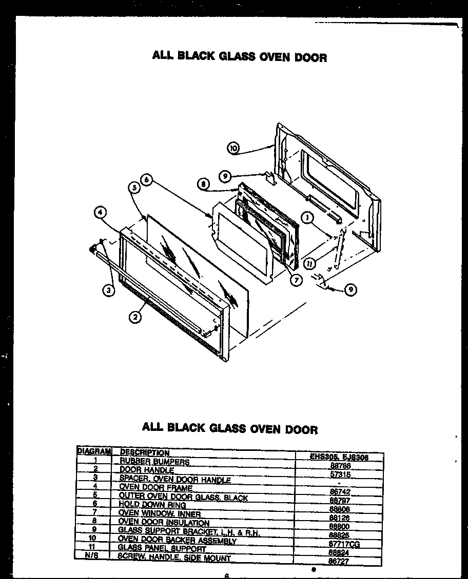01 - ALL BLACK GLASS OVEN DOOR