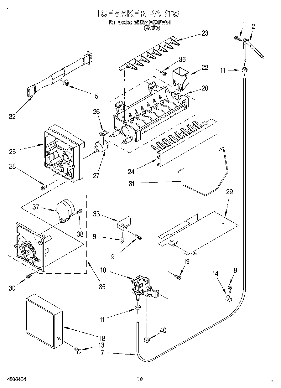 12 - ICEMAKER, OPTIONAL