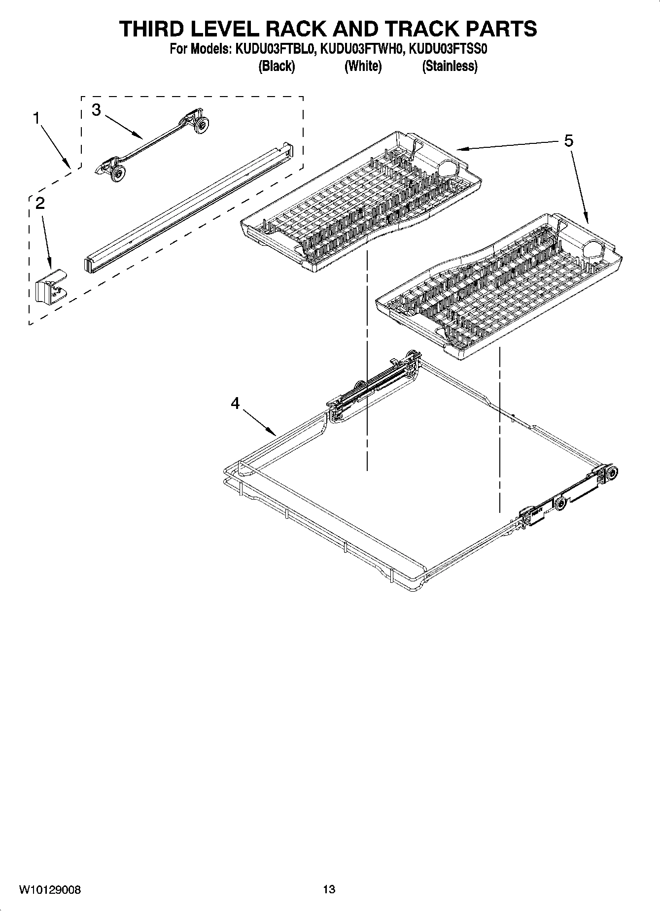 10 - THIRD LEVEL RACK AND TRACK PARTS