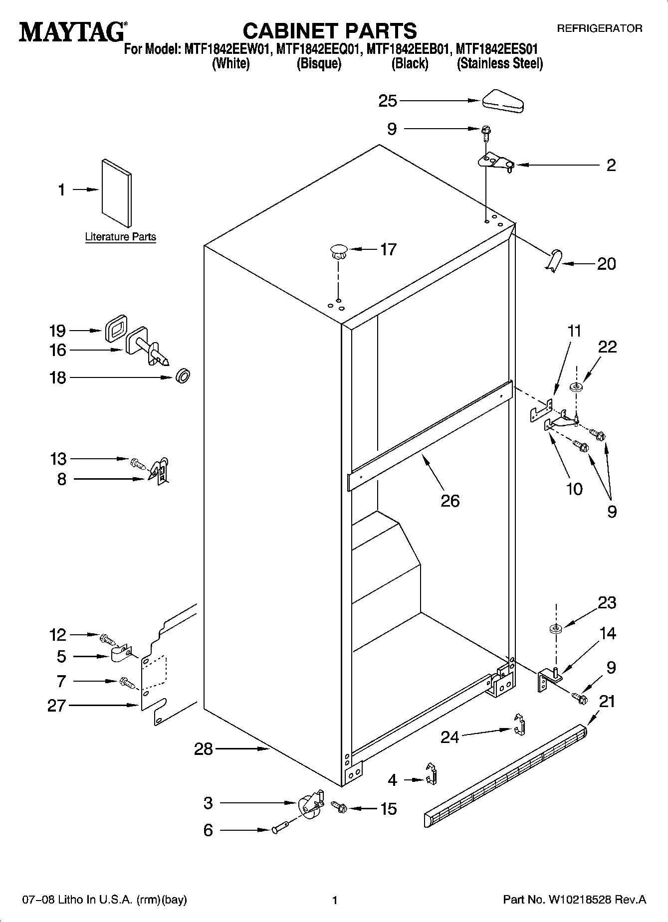 01 - CABINET PARTS