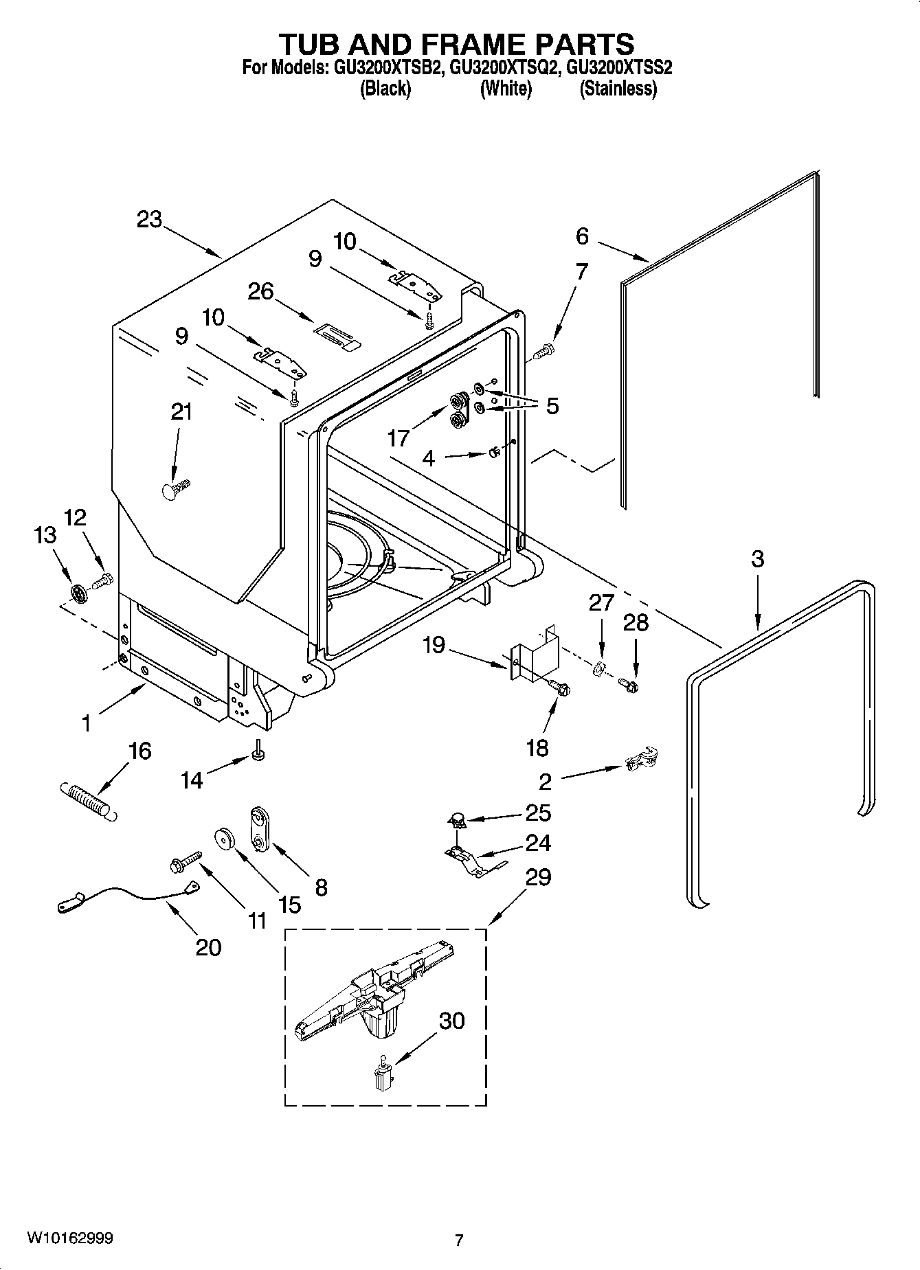 07 - TUB AND FRAME PARTS