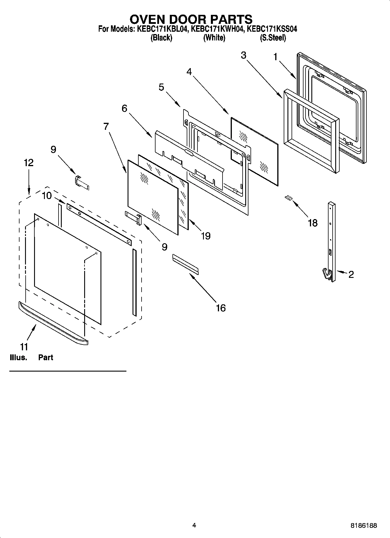 03 - OVEN DOOR PARTS