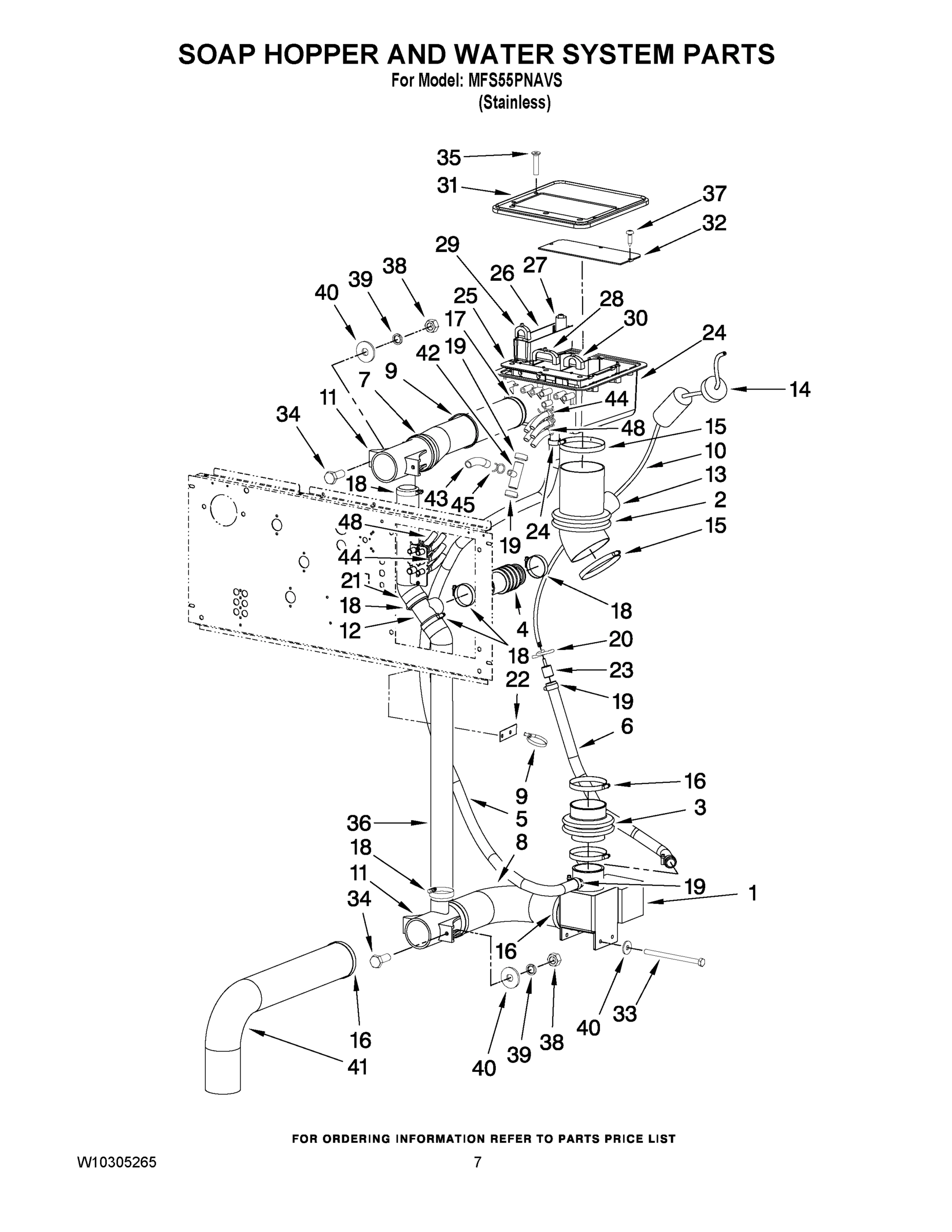 06 - SOAP HOPPER AND WATER SYSTEM PARTS