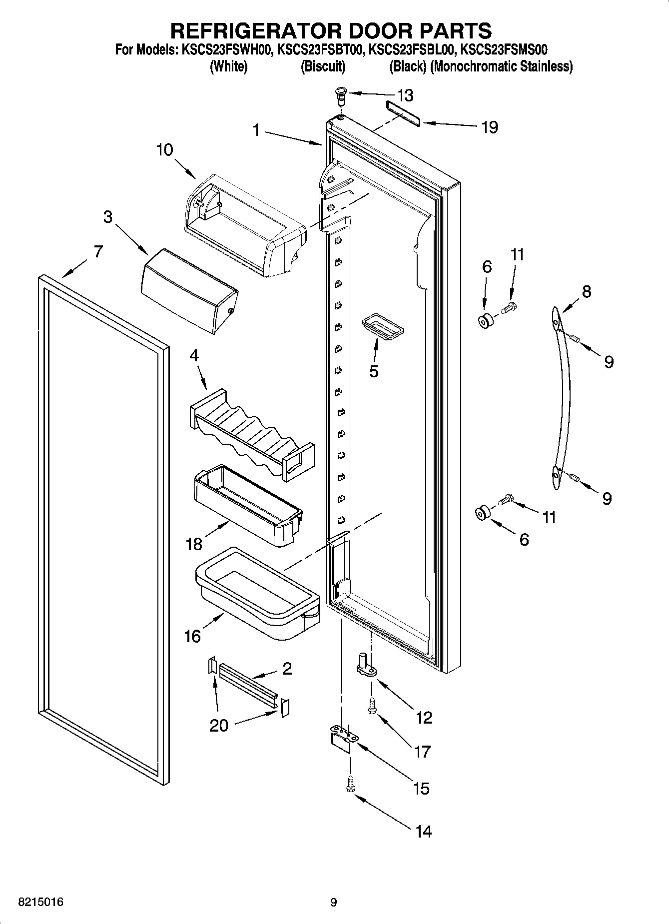 06 - REFRIGERATOR DOOR PARTS