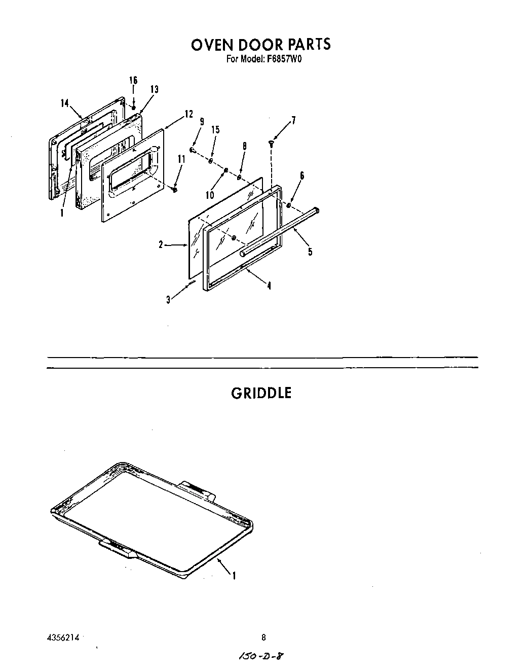 06 - OVEN DOOR , GRIDDLE