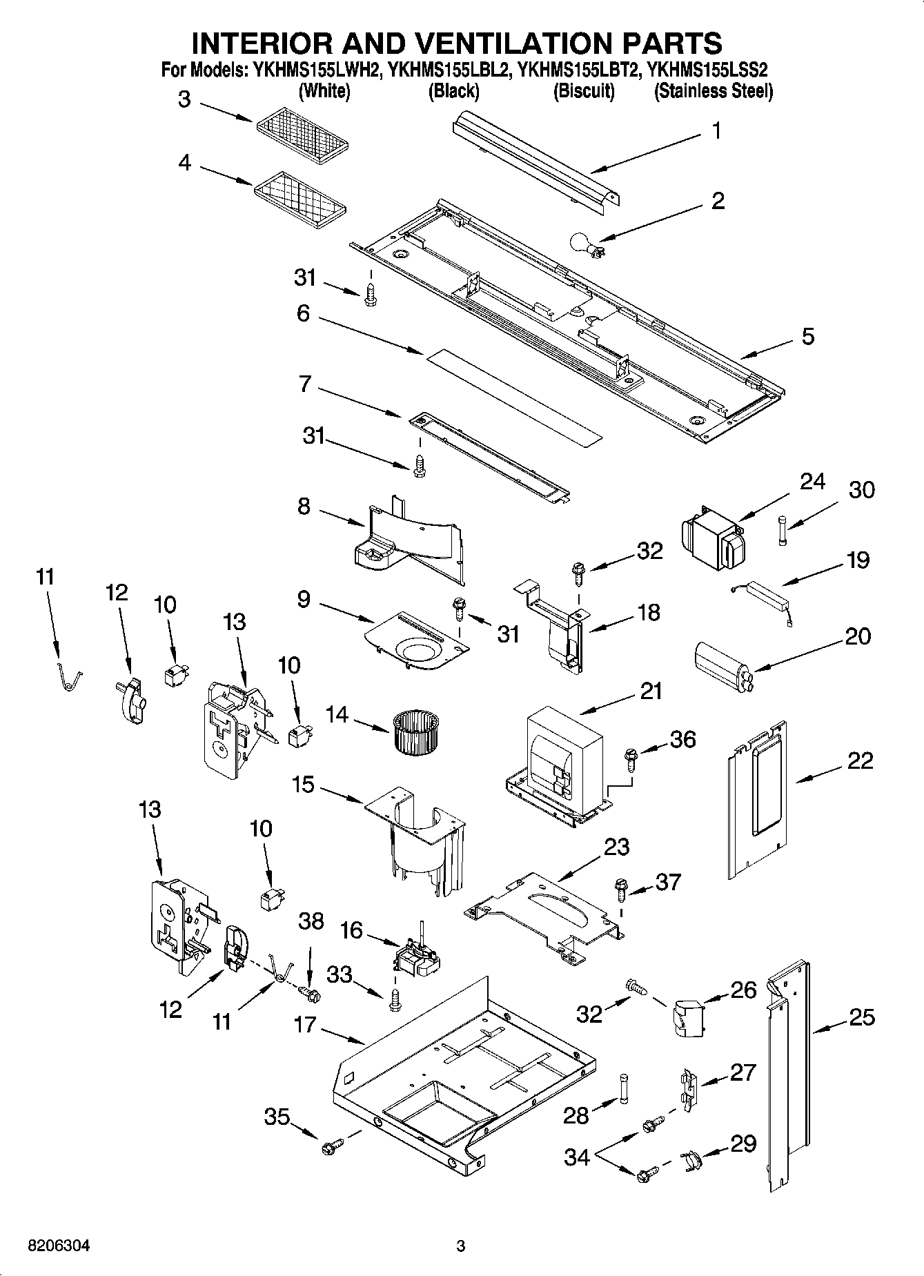 03 - INTERIOR AND VENTILATION PARTS