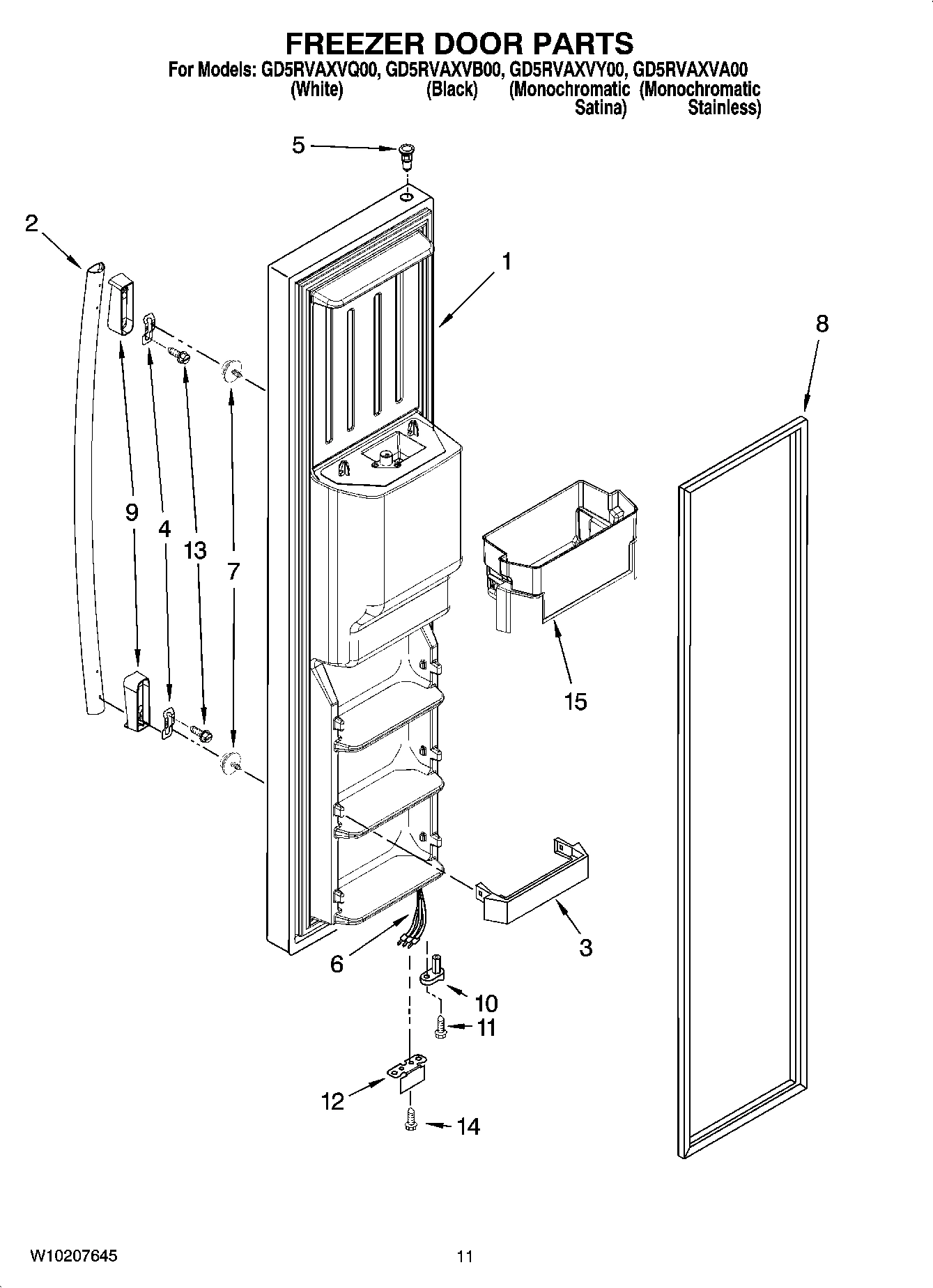07 - FREEZER DOOR PARTS