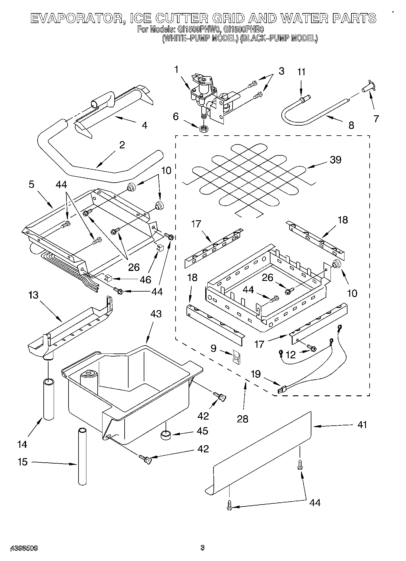 02 - EVAPORATOR, ICE CUTTER GRID AND WATER