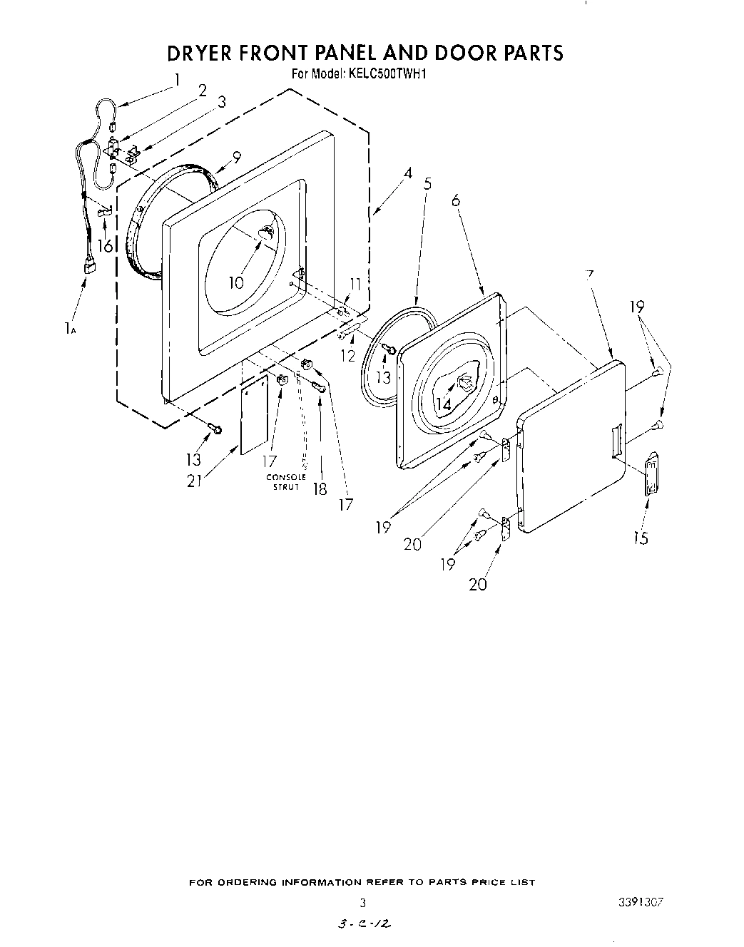 03 - DRYER FRONT PANEL AND DOOR