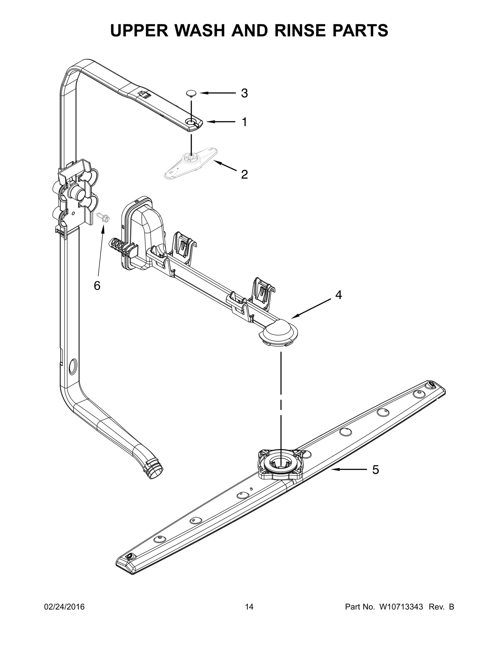 UPPER WASH AND RINSE PARTS