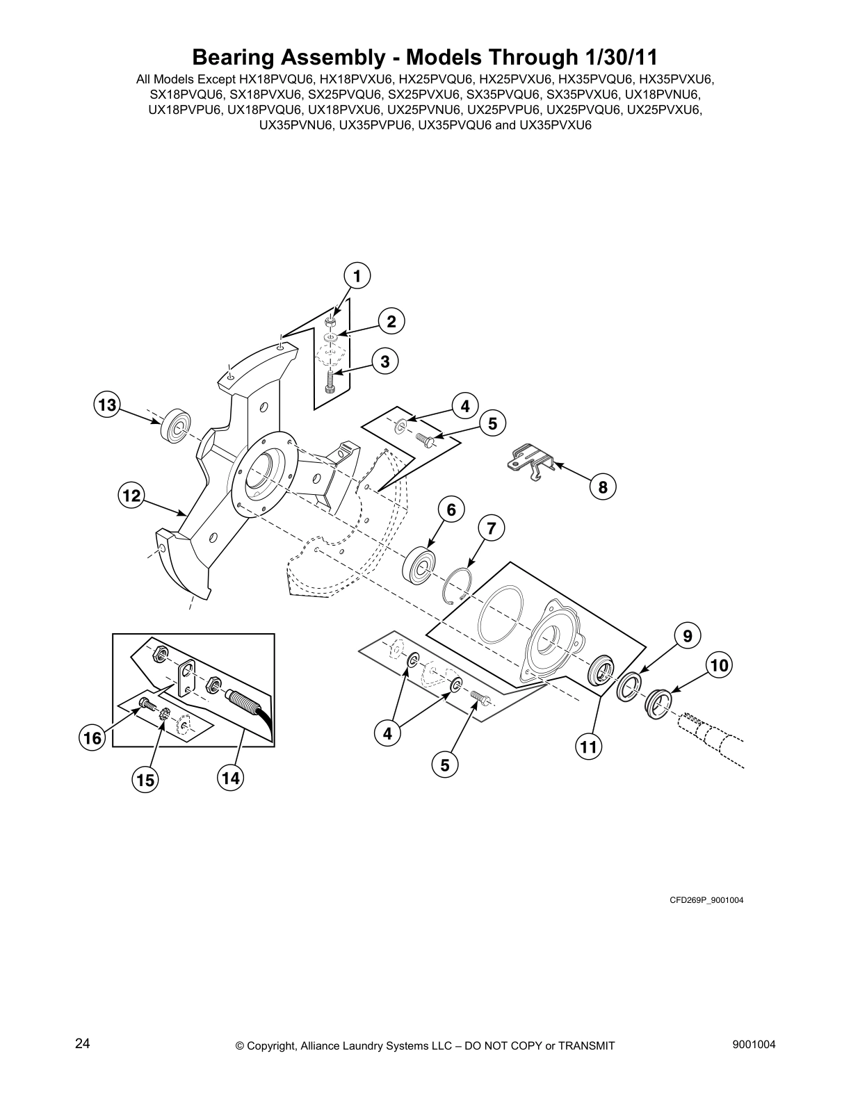 Bearing Assembly - Models Through 1/30/11