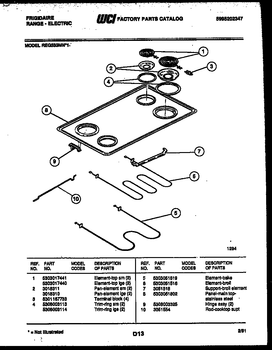 03 - COOKTOP AND BROILER PARTS