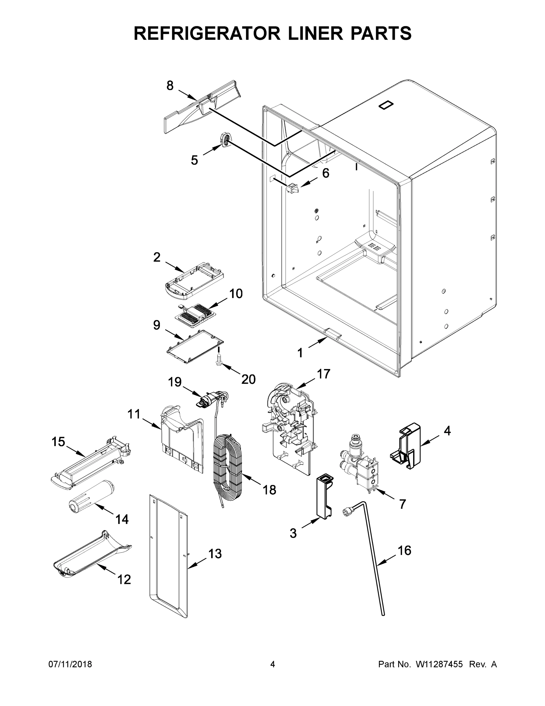 03 - REFRIGERATOR LINER PARTS