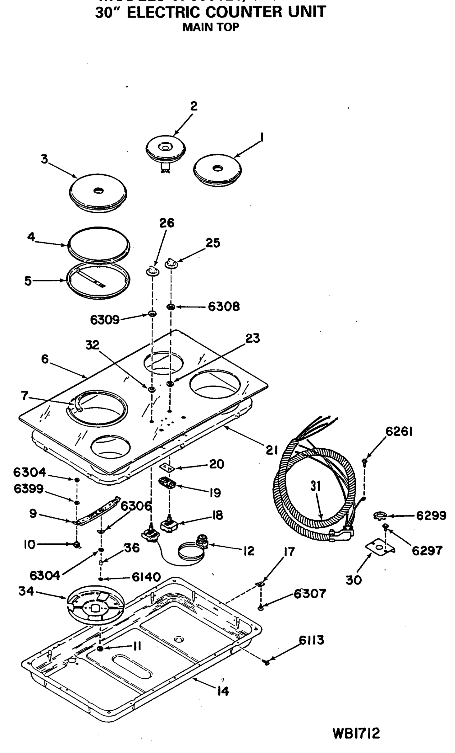 30" ELECTRIC COUNTER UNIT