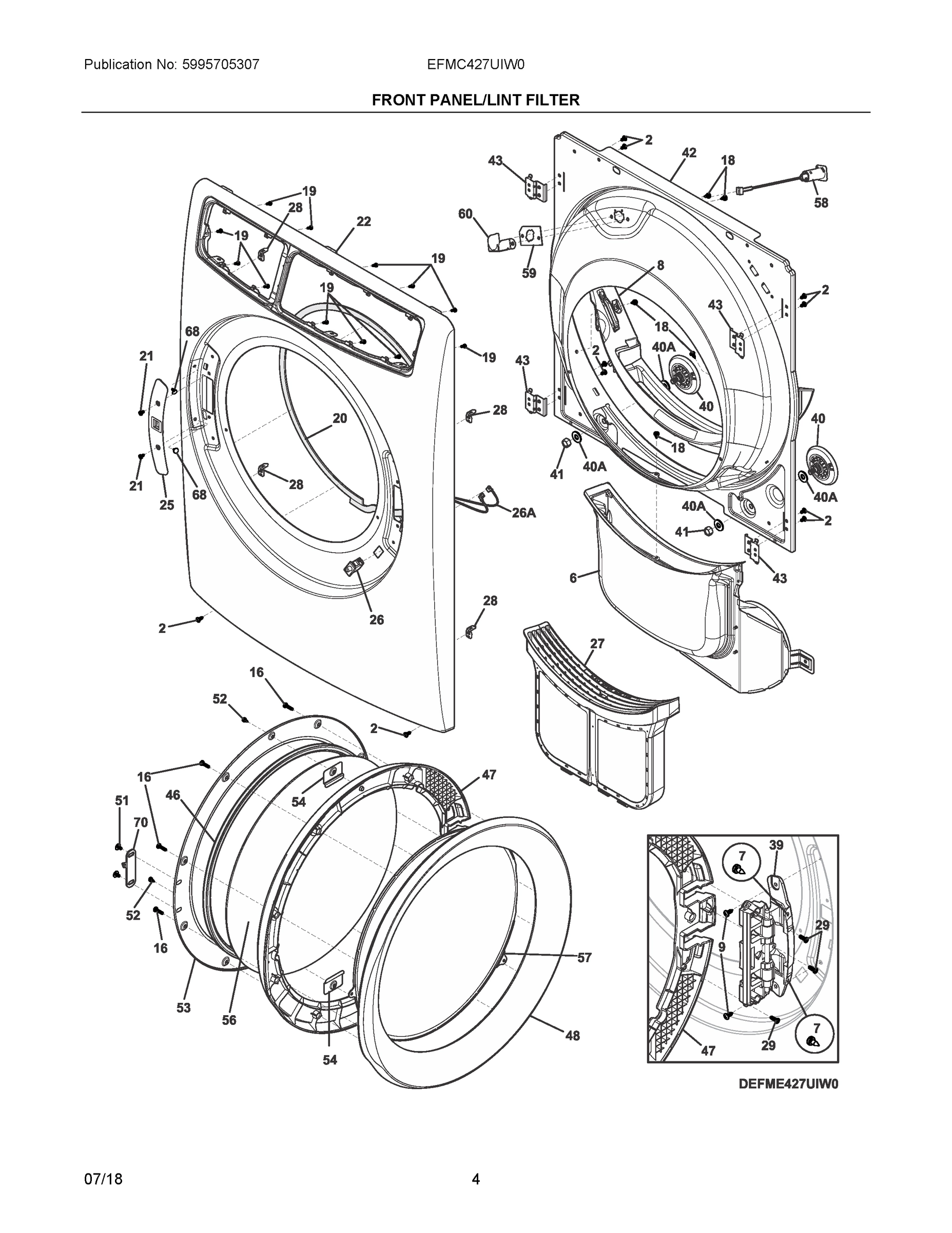03 - FRONT PANEL/LINT FILTER