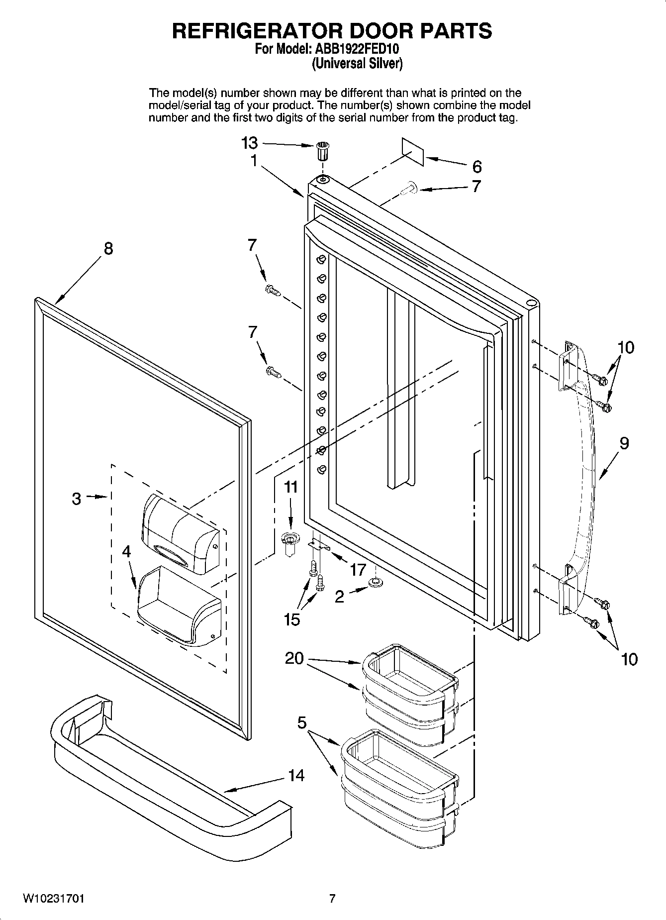 04 - REFRIGERATOR DOOR PARTS