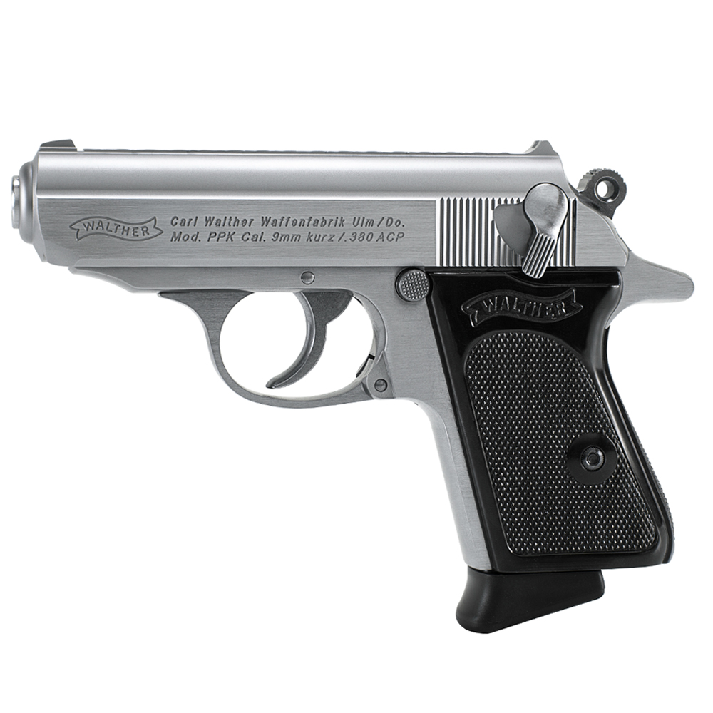 Pistolet 9 MM A Blanc Walther PP Noir + Défense