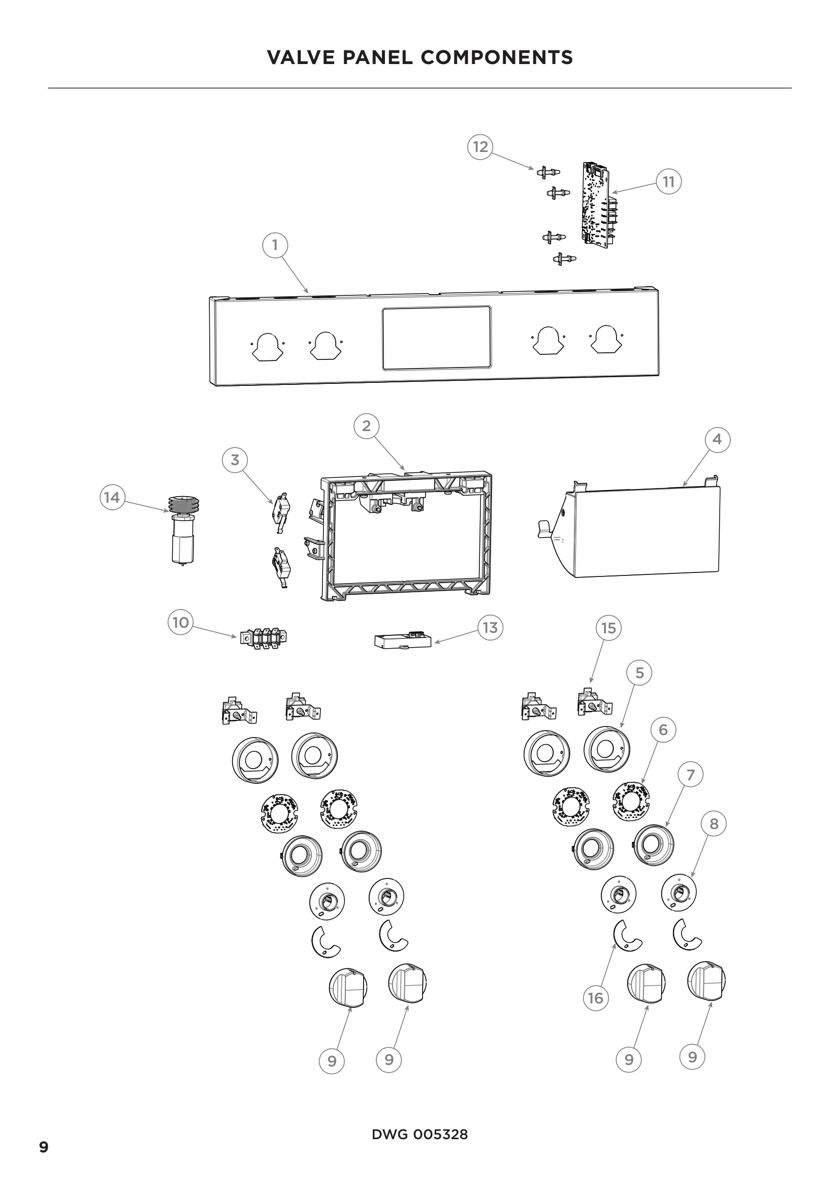 VALVE PANEL COMPONENTS