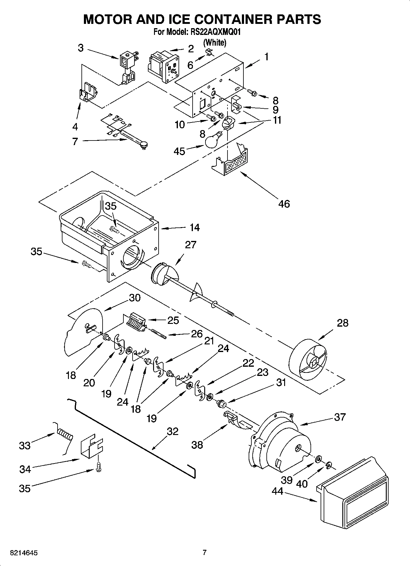 05 - MOTOR AND ICE CONTAINER PARTS