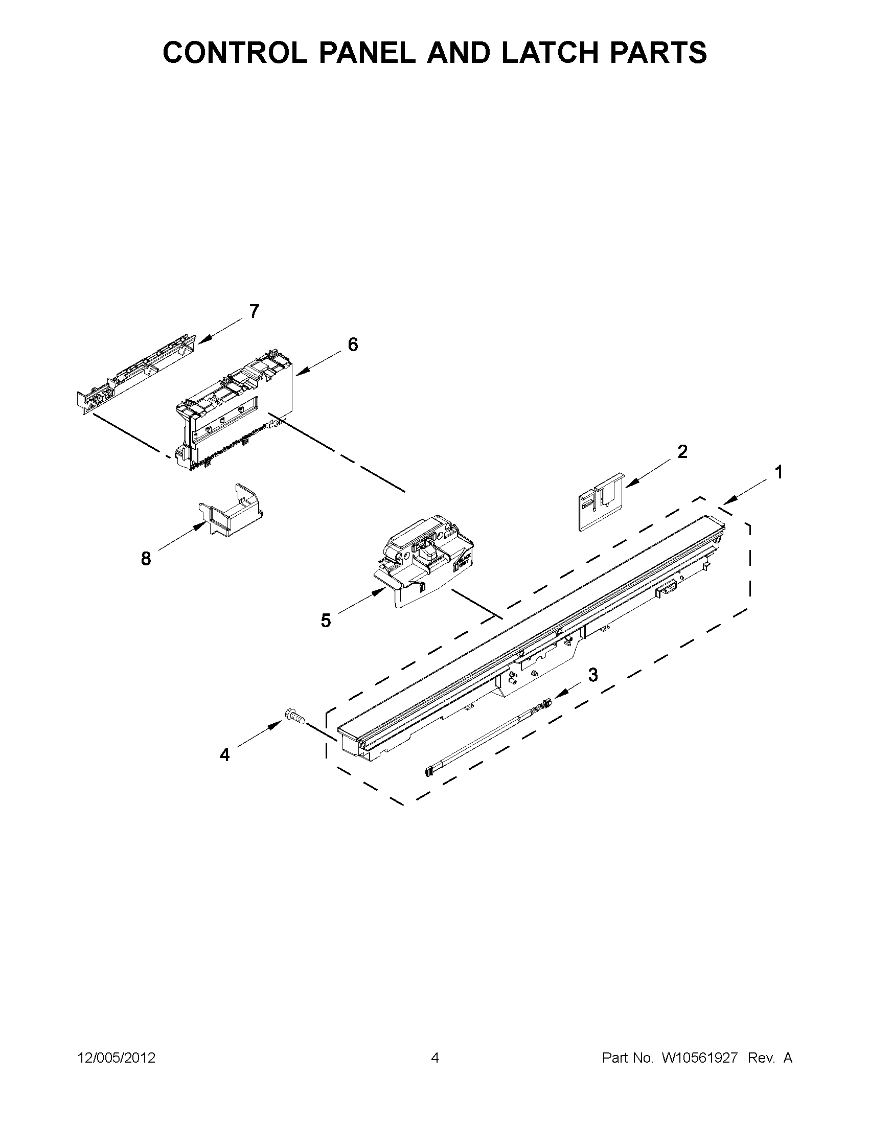 02 - CONTROL PANEL AND LATCH PARTS