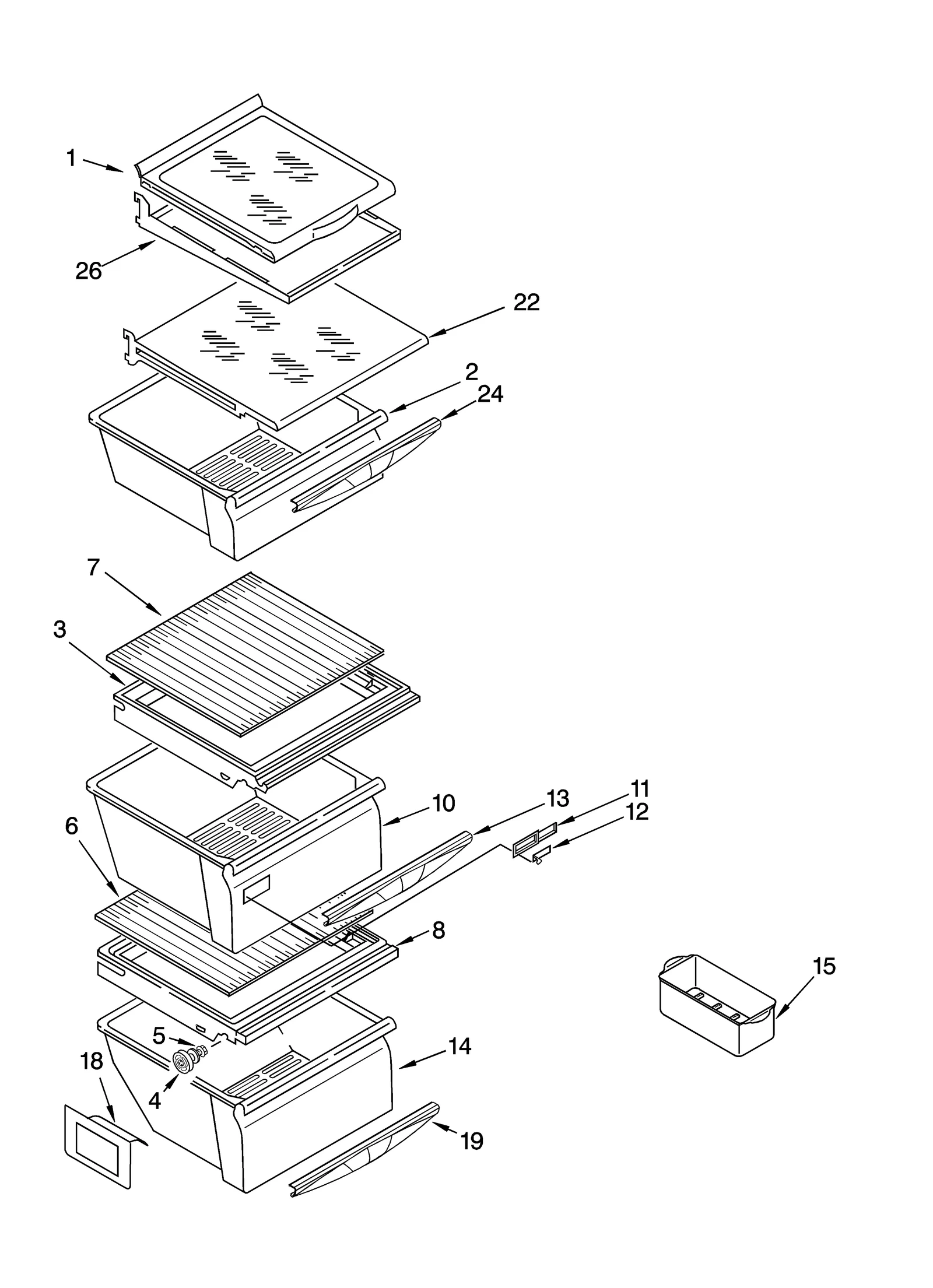 REFRIGERATOR SHELF PARTS