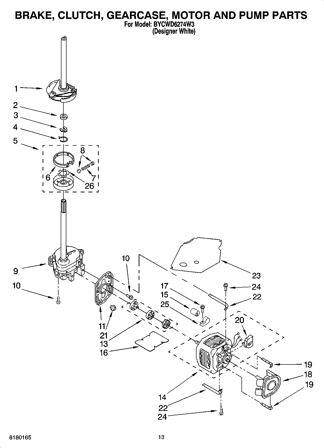 08 - BRAKE, CLUTCH, GEARCASE, MOTOR AND PUMP PARTS