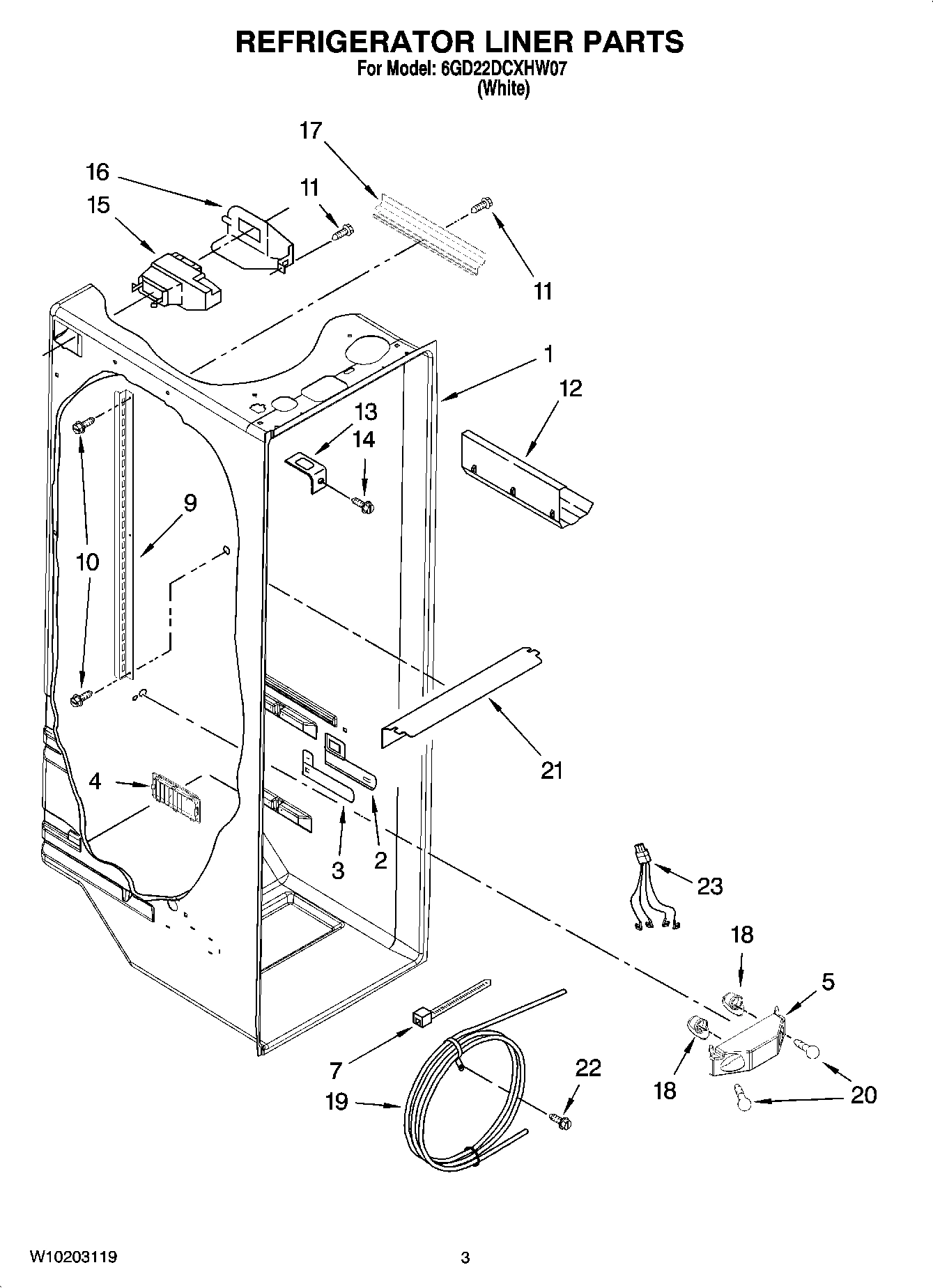 02 - REFRIGERATOR LINER PARTS