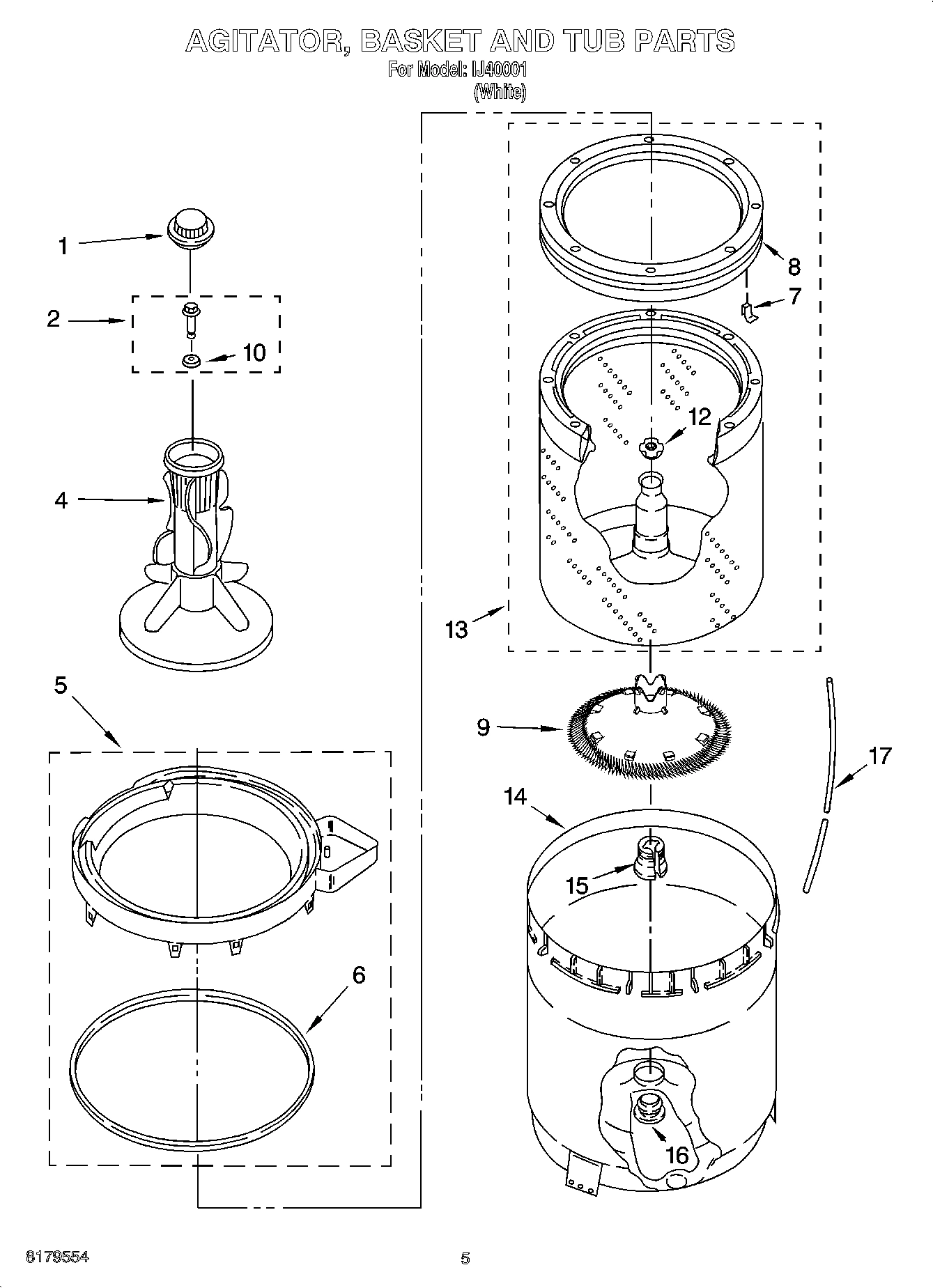 03 - AGITATOR, BASKET AND TUB PARTS