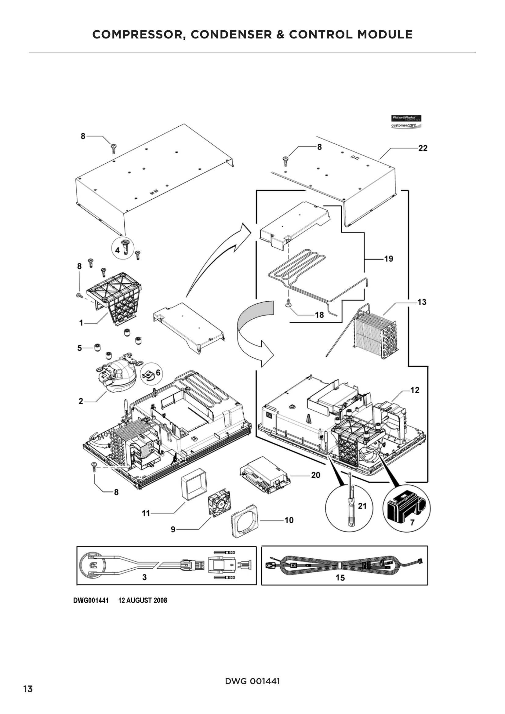 COMPRESSOR, CONDENSER & CONTROL MODULE