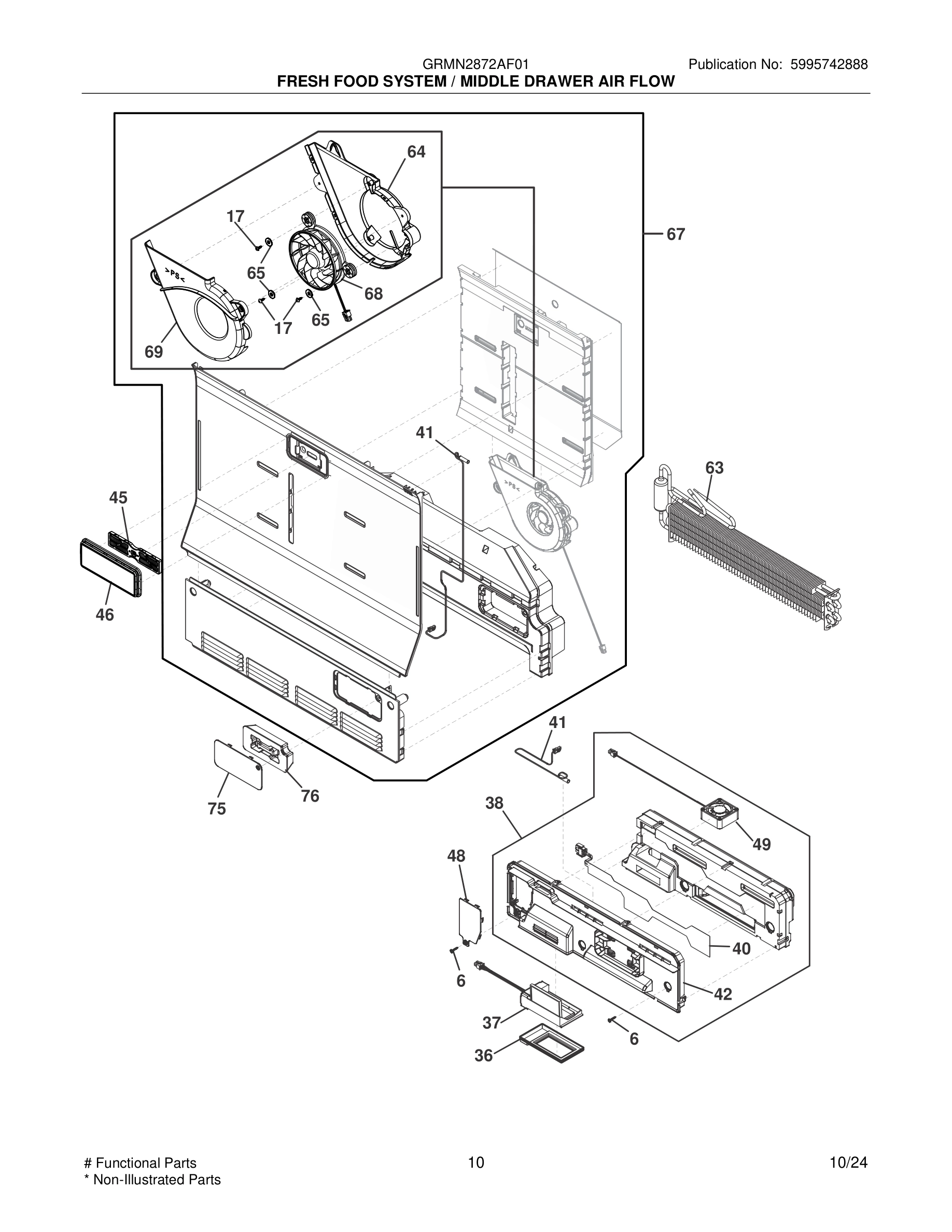 11 - FRESH FOOD SYSTEM / MIDDLE DRAWER AIR FLOW