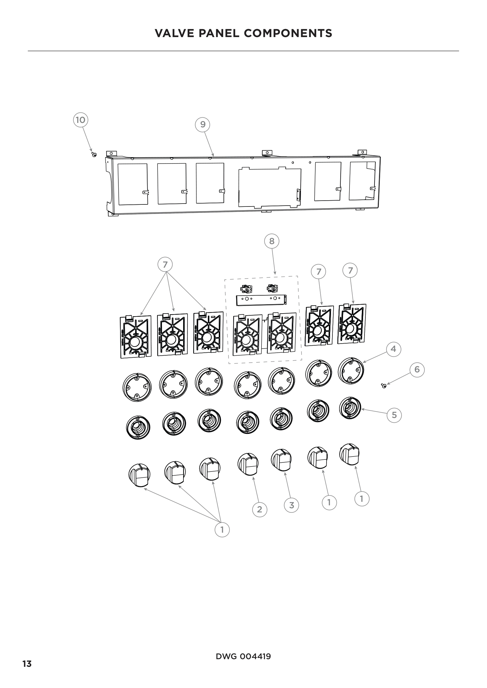 VALVE PANEL COMPONENTS