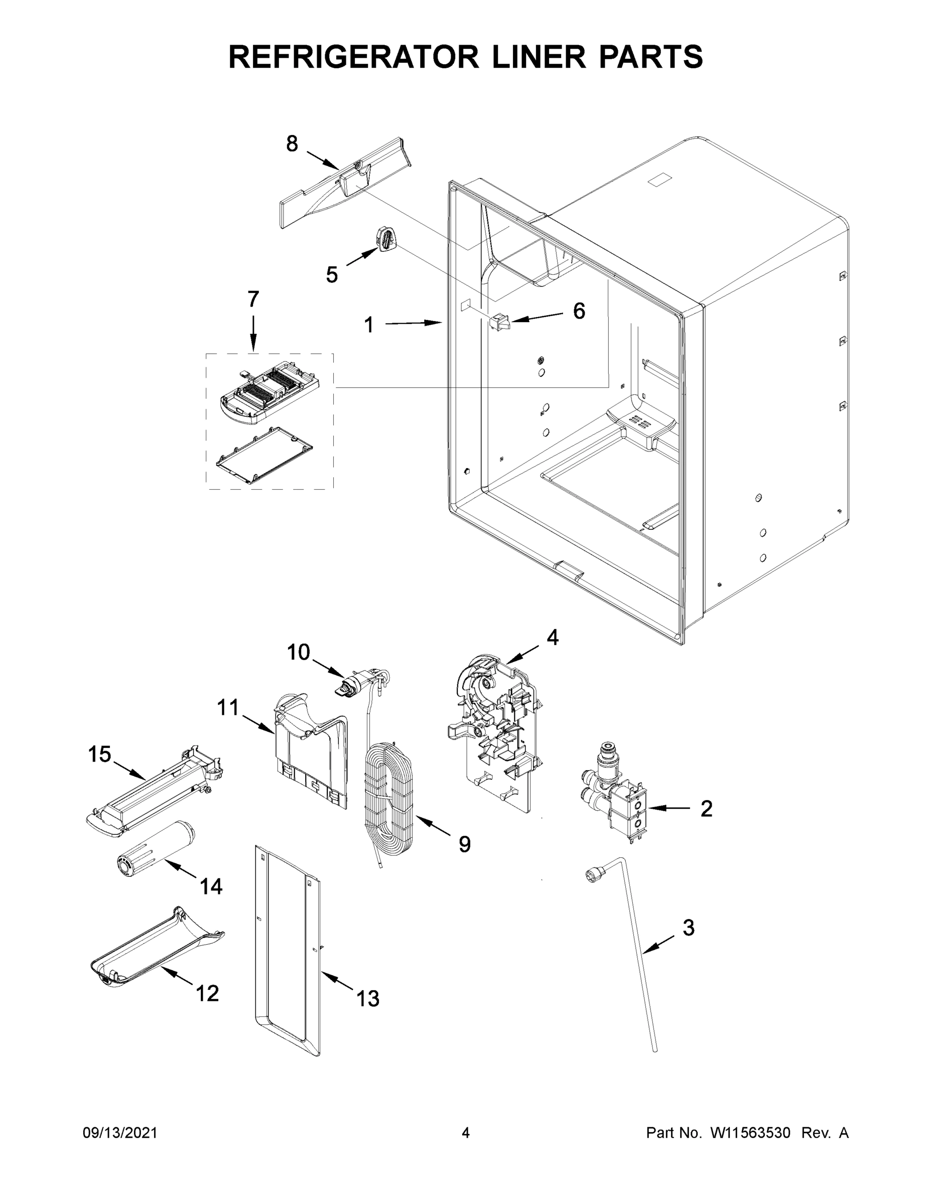 03 - REFRIGERATOR LINER PARTS