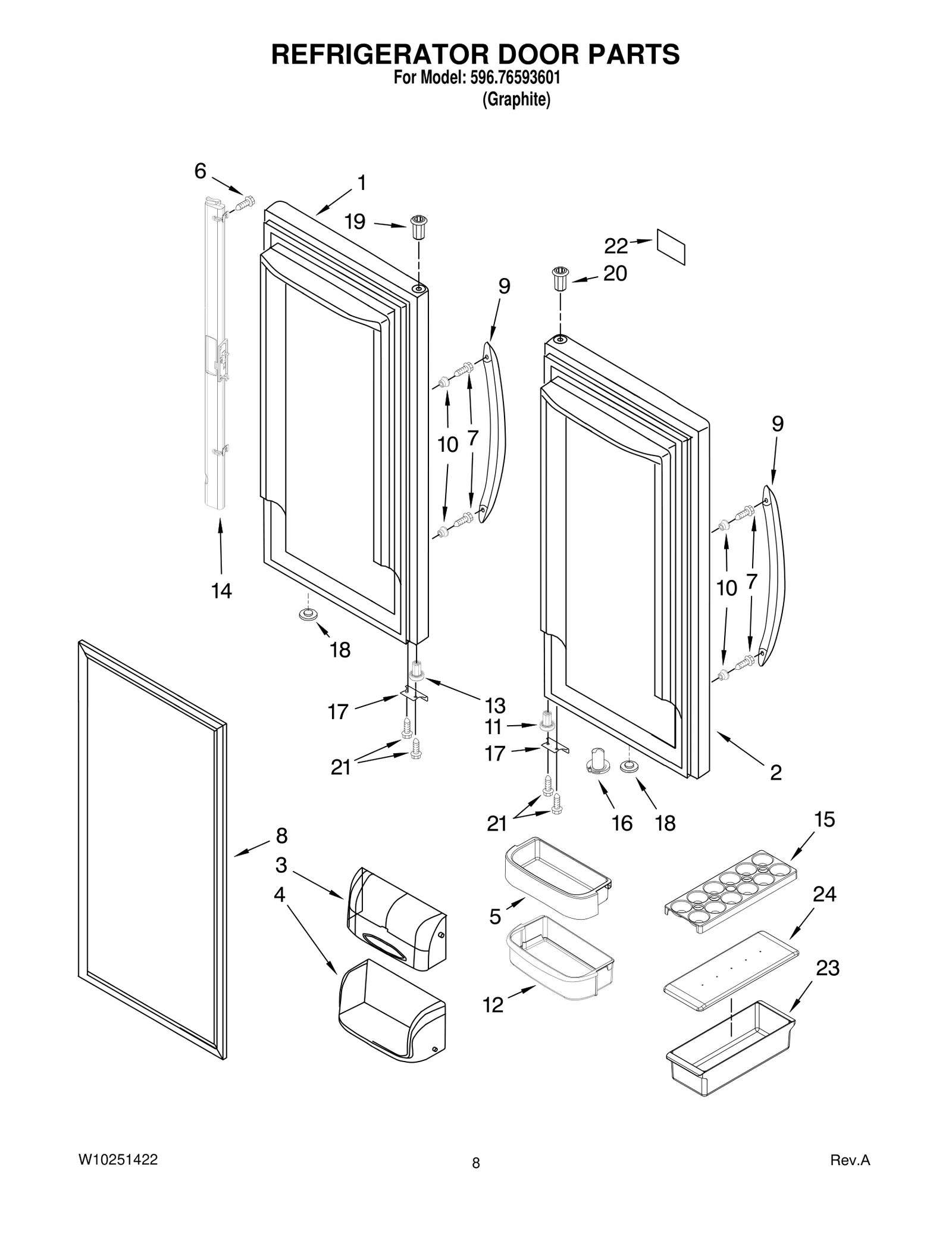 REFRIGERATOR DOOR PARTS