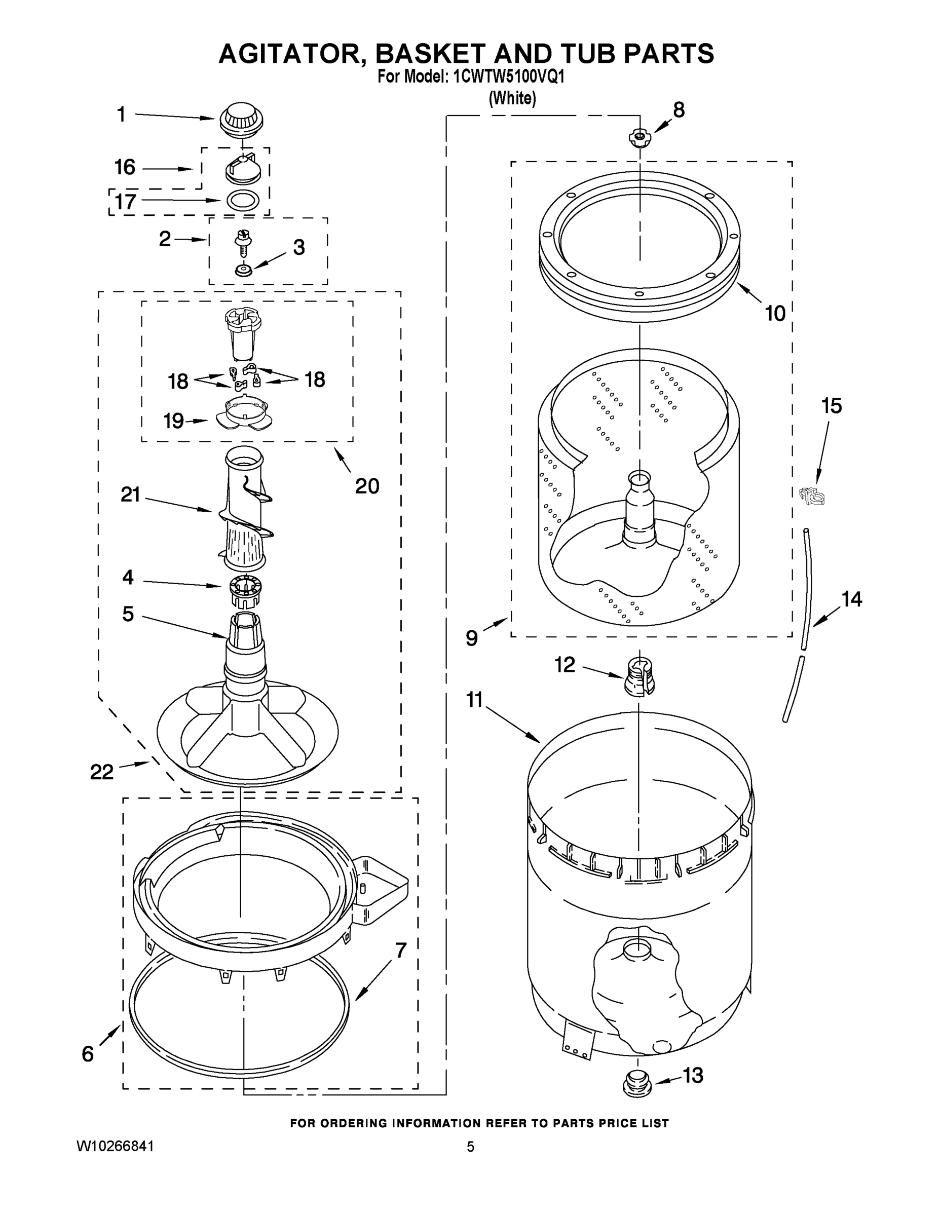 03 - AGITATOR, BASKET AND TUB PARTS