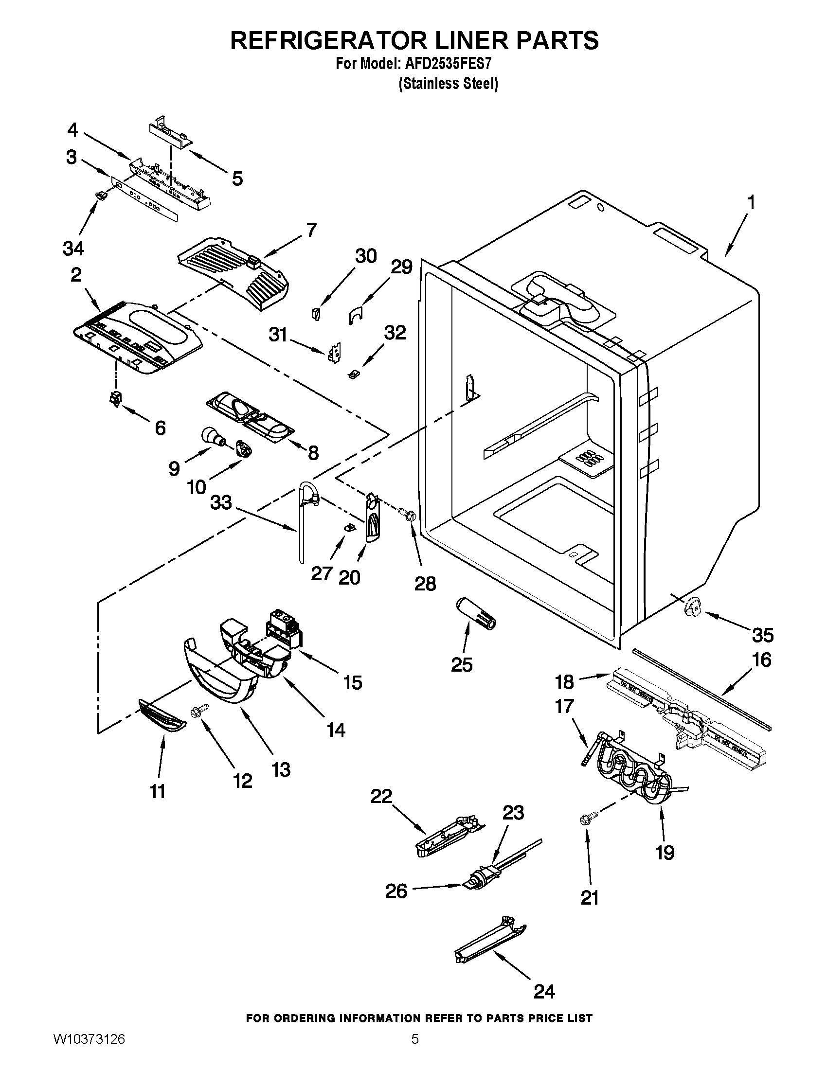 03 - REFRIGERATOR LINER PARTS