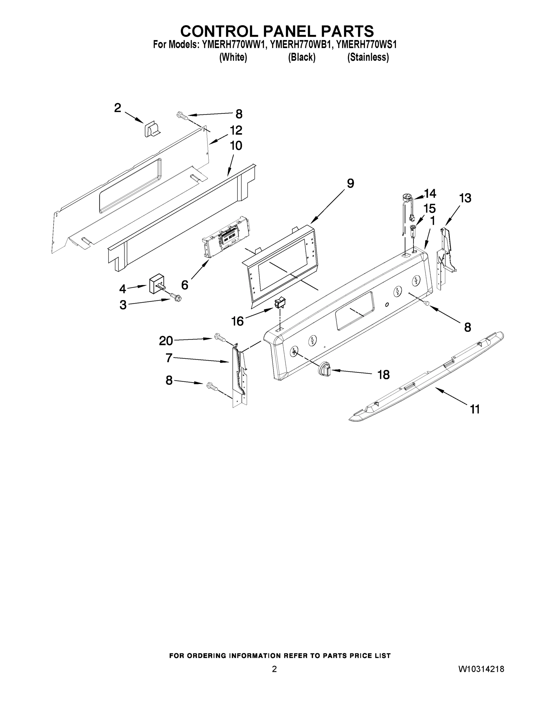 02 - CONTROL PANEL PARTS