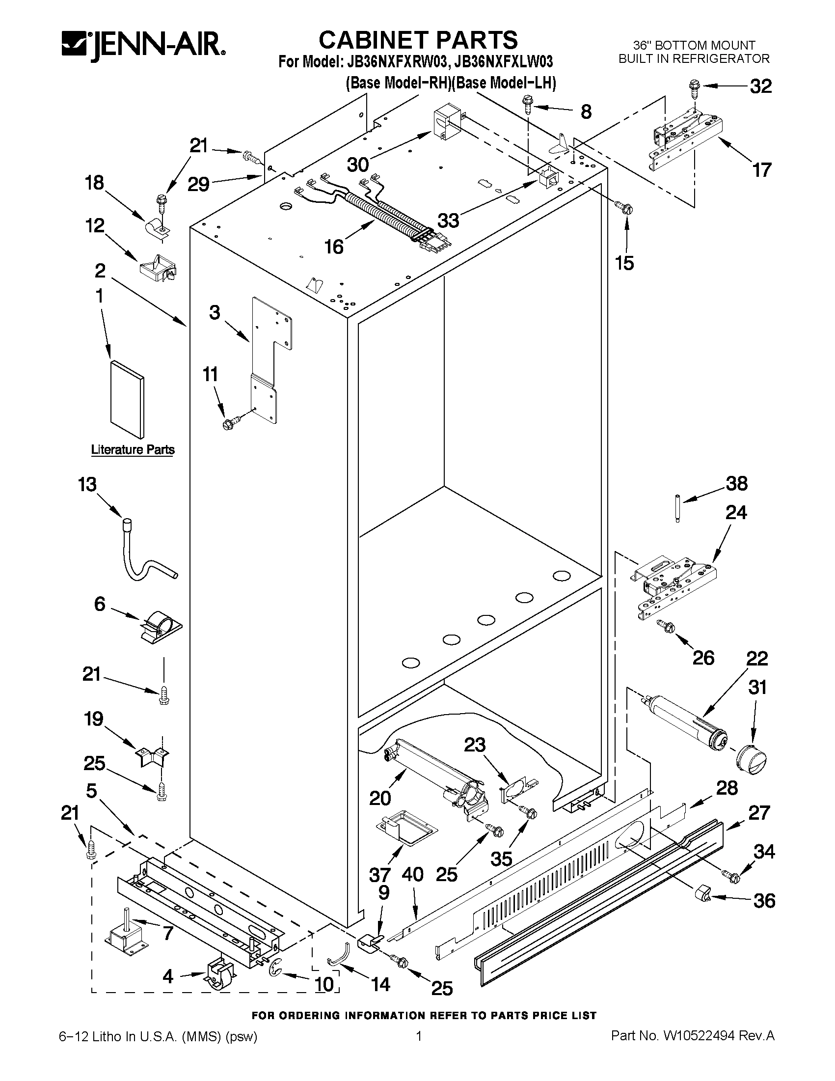 01 - CABINET PARTS