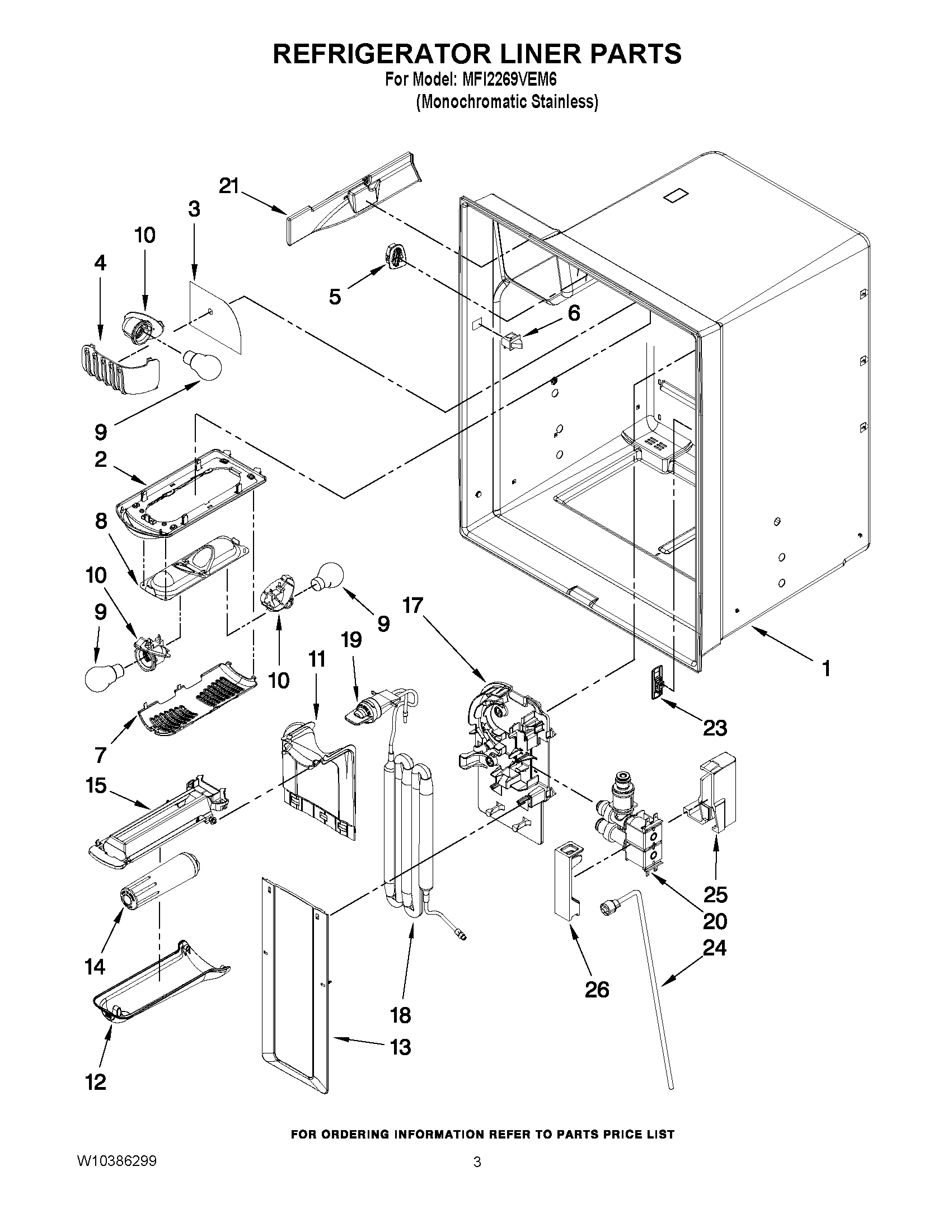 02 - REFRIGERATOR LINER PARTS