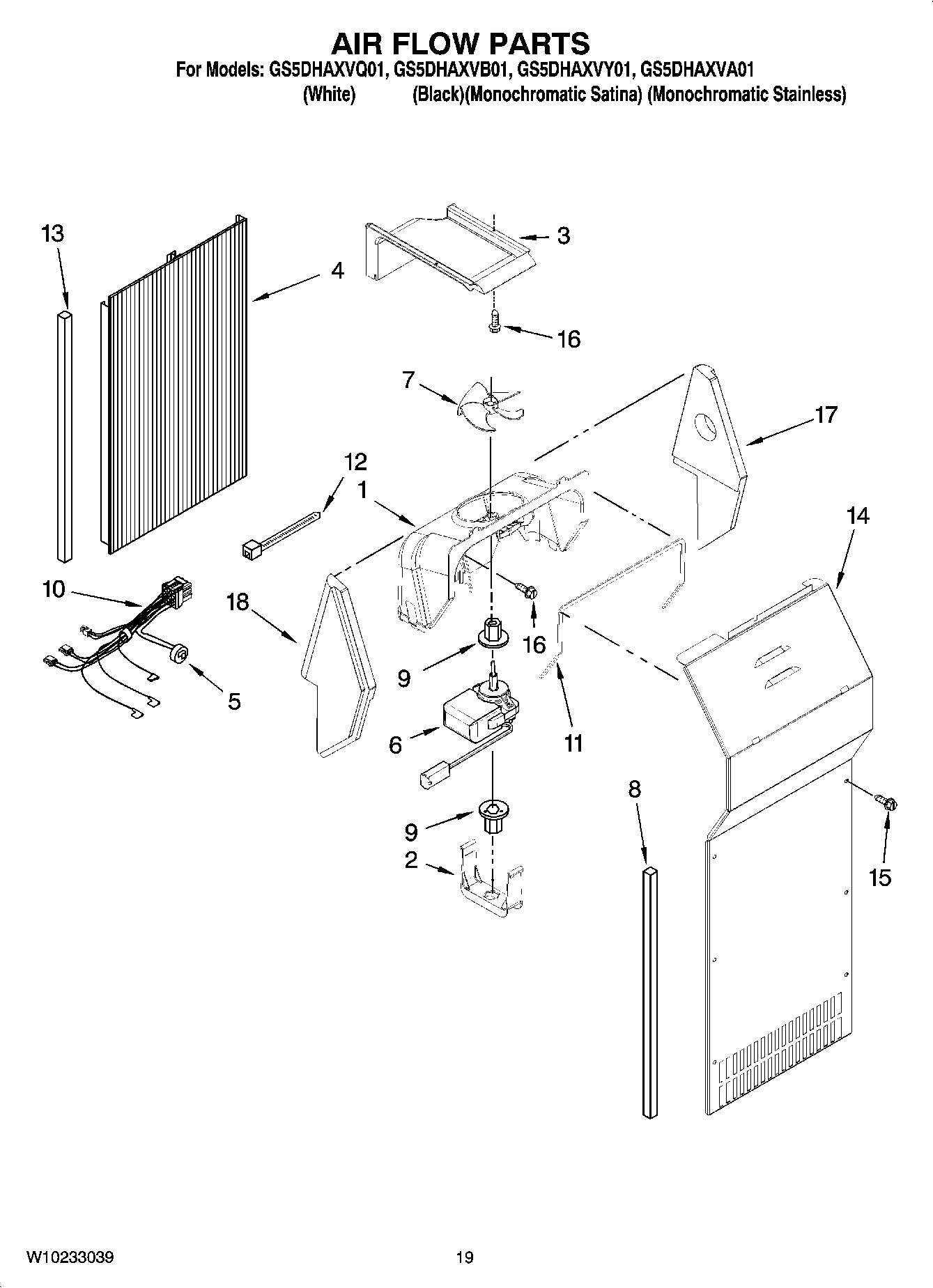 11 - AIR FLOW PARTS, OPTIONAL PARTS (NOT INCLUDED)