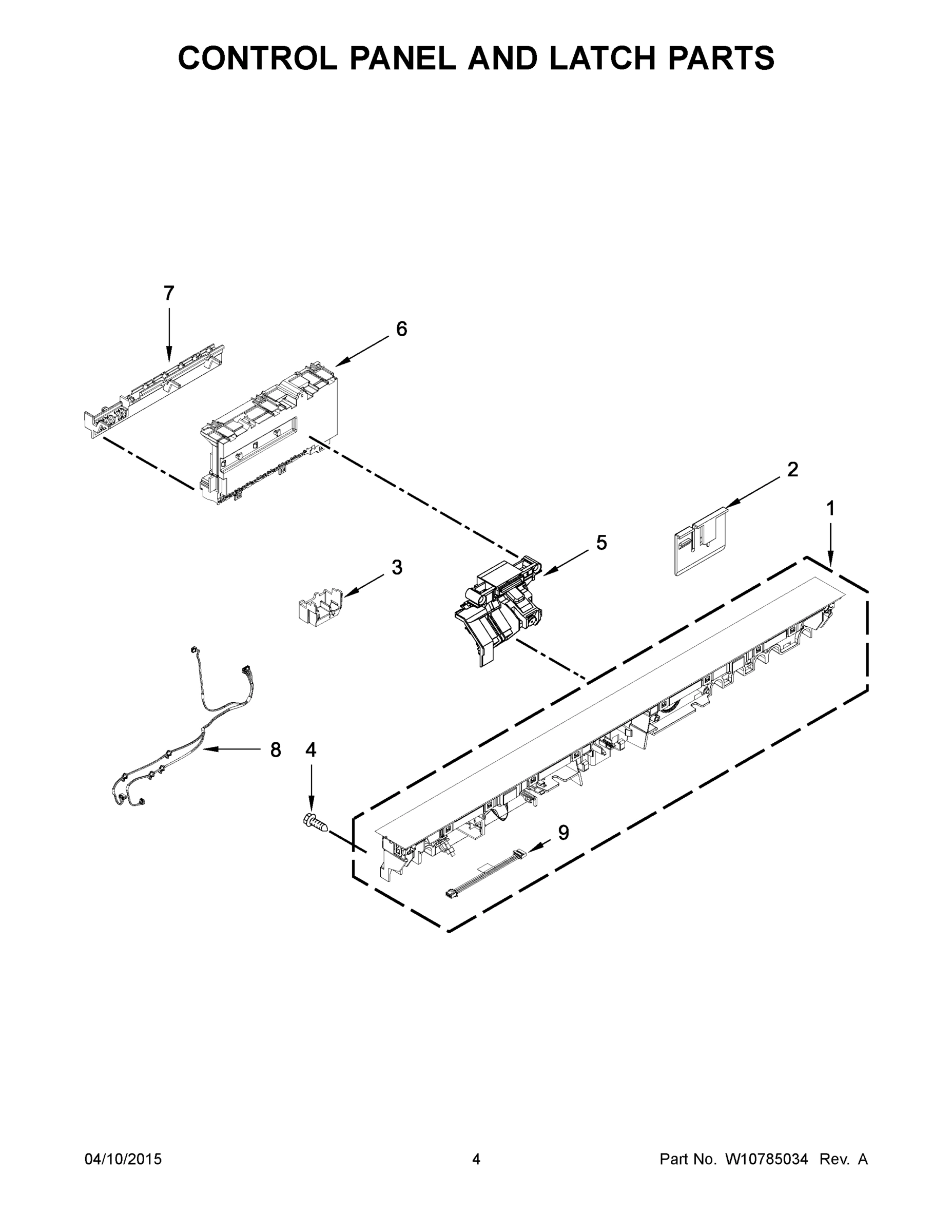03 - CONTROL PANEL AND LATCH PARTS