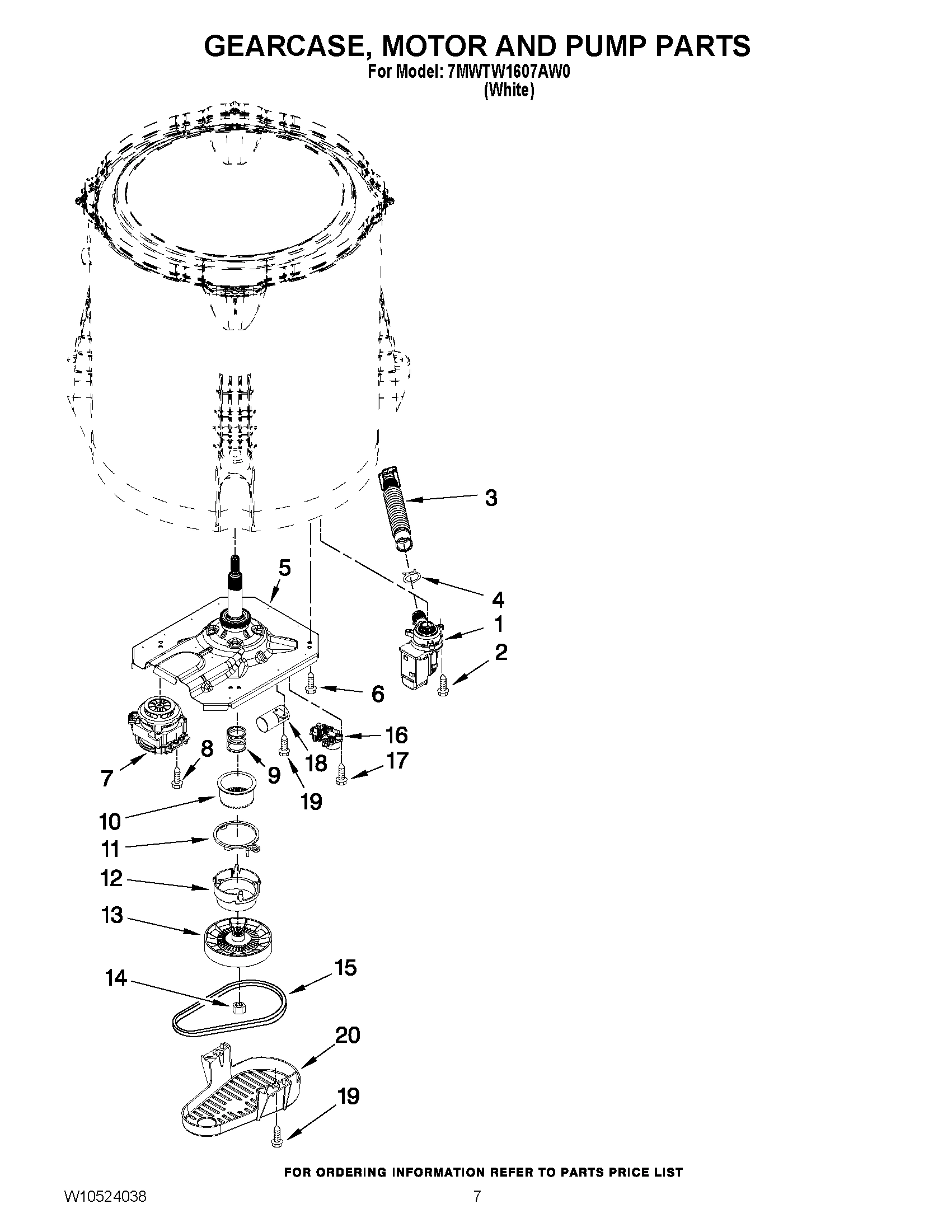 04 - GEARCASE, MOTOR AND PUMP PARTS