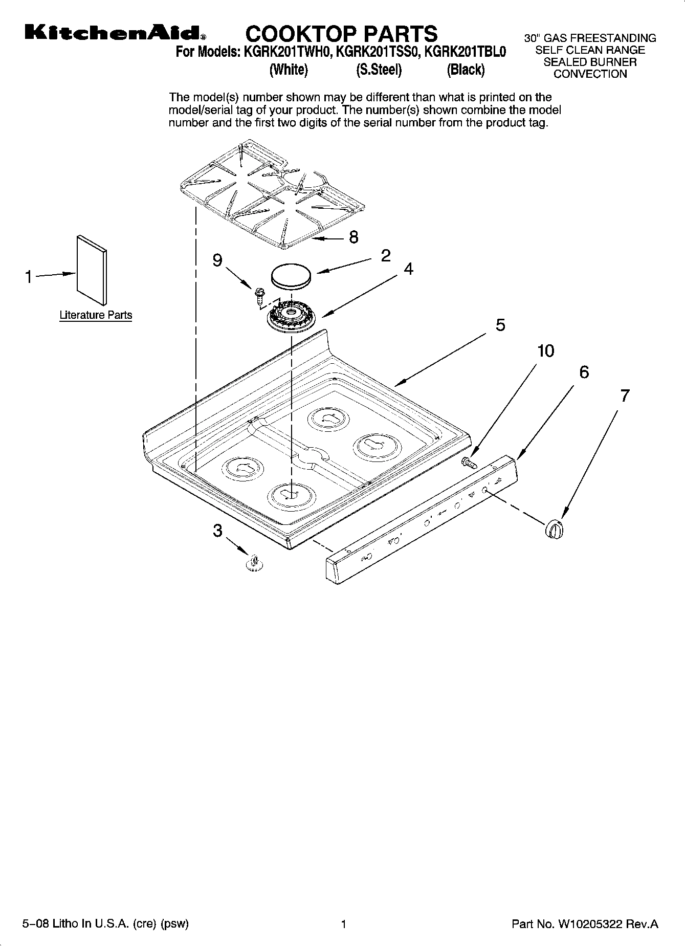 01 - COOKTOP PARTS
