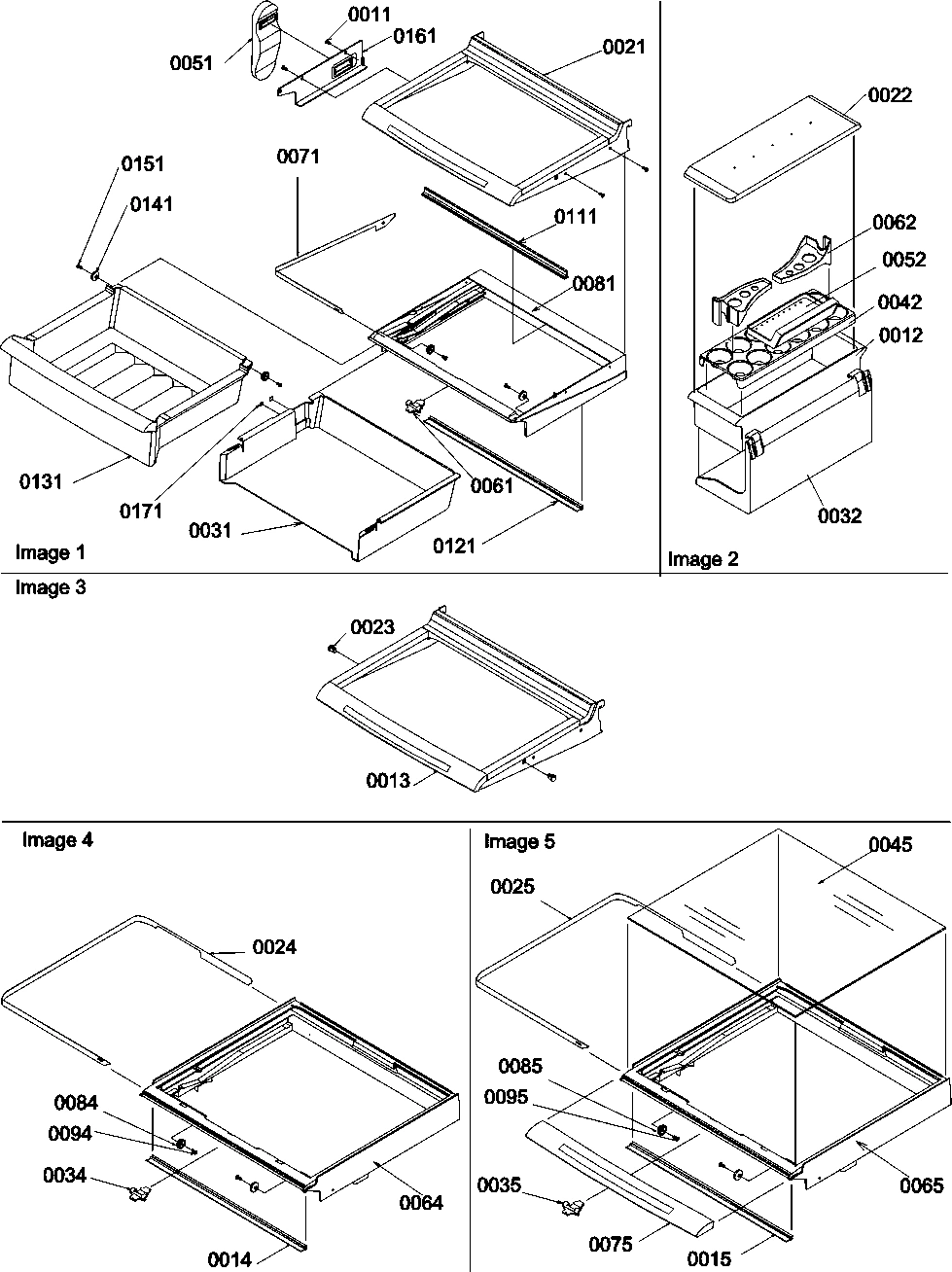 03 - Deli, Shelves, Crisper Assy