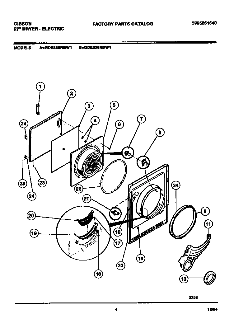 03 - DOOR, FRONT PANEL, LINT  FILTER