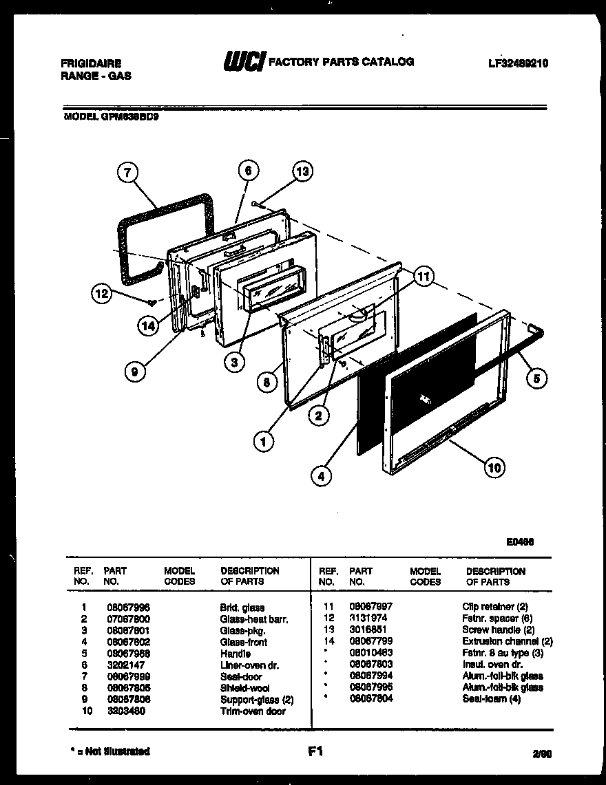 04 - LOWER OVEN DOOR PARTS