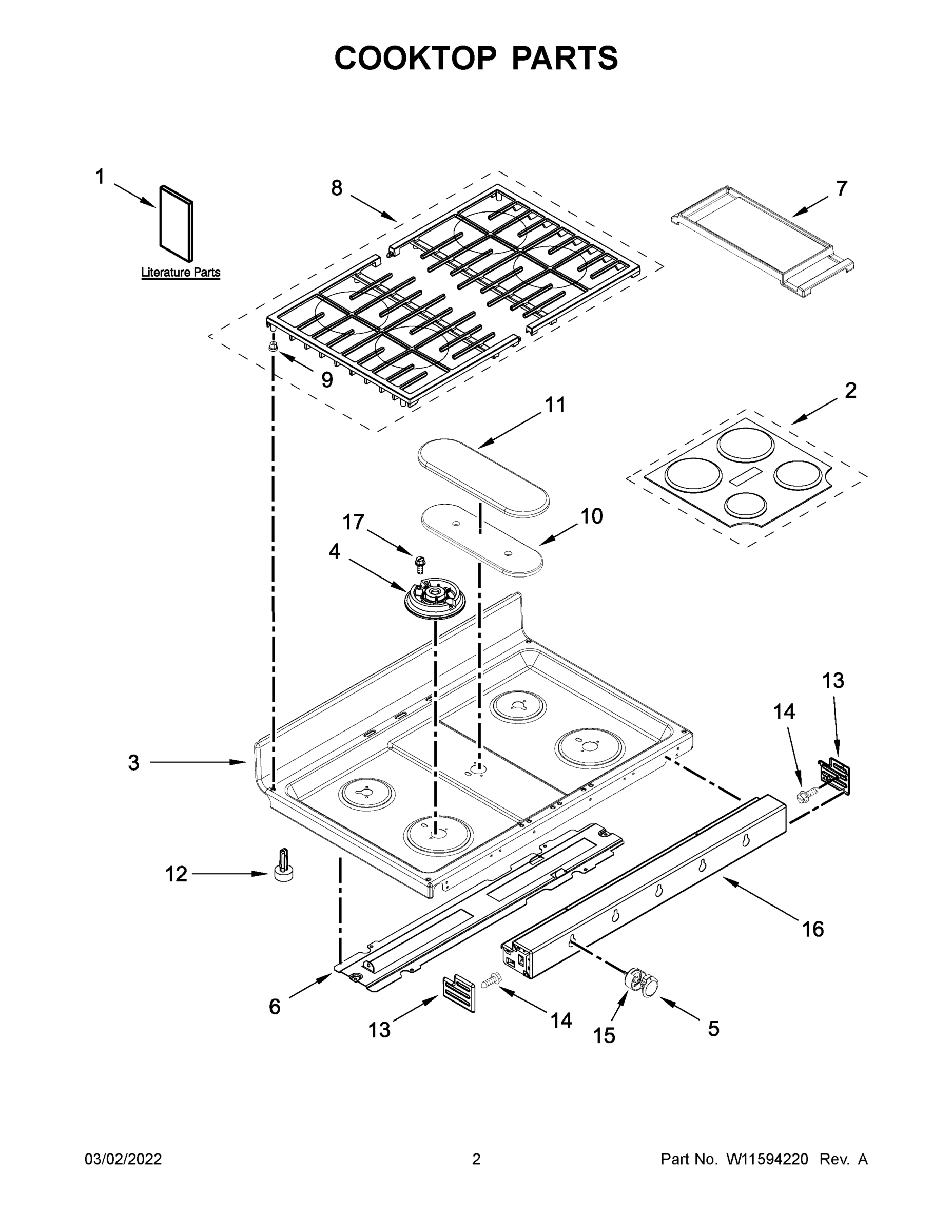02 - COOKTOP PARTS